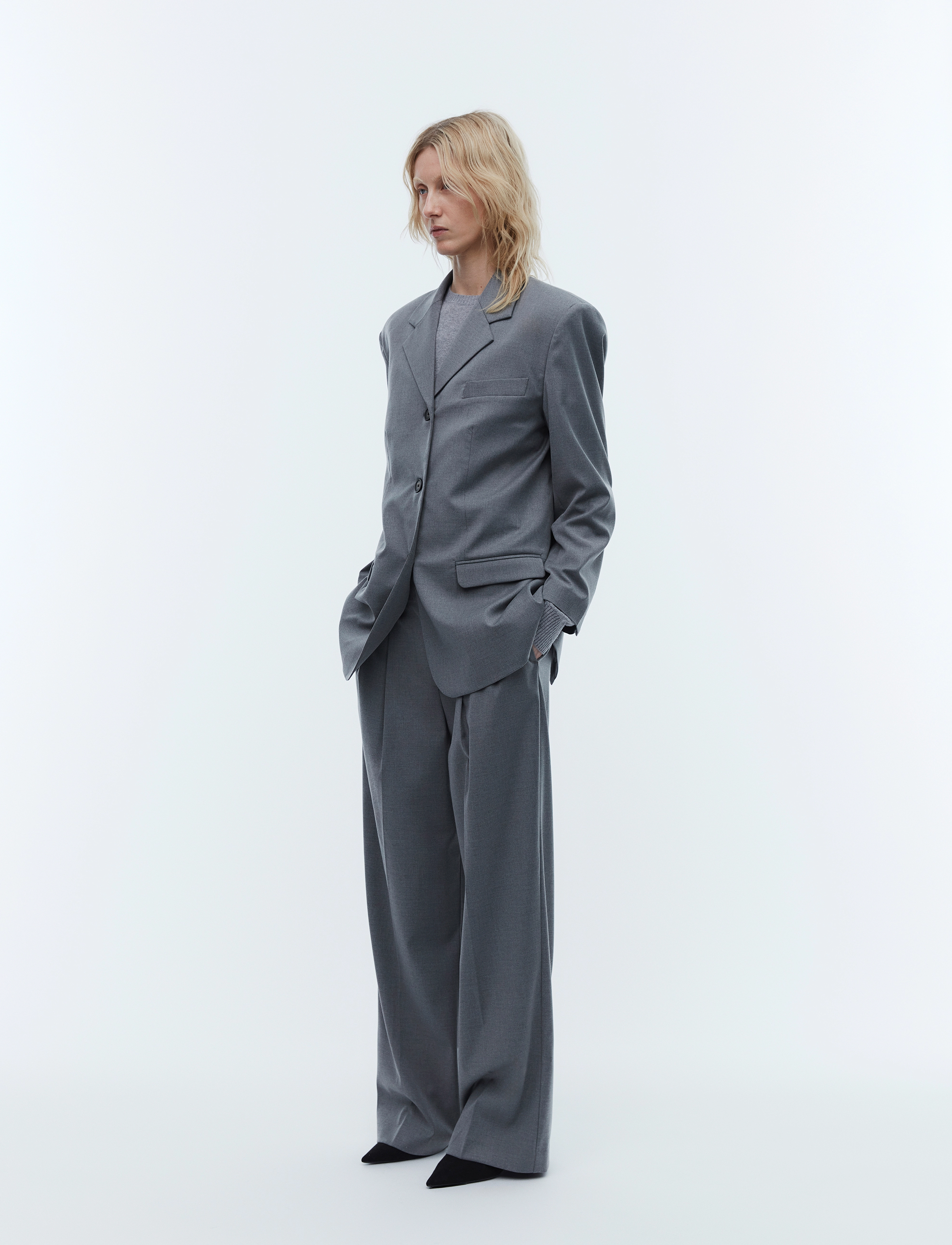 2NDDAY - 2ND Harry - Classic Tailoring - einreihige blazer - dark grey melange - 3
