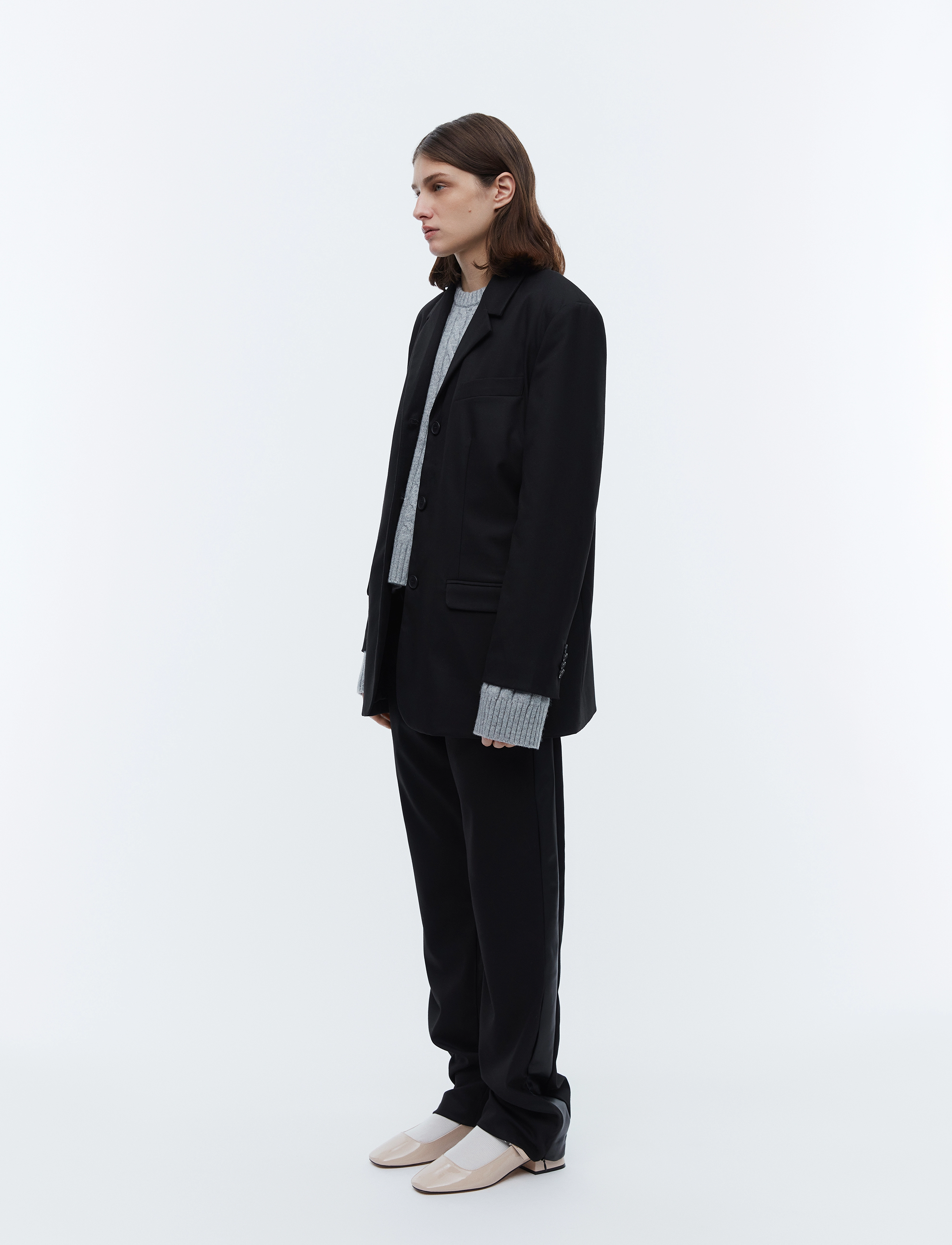 2NDDAY - 2ND Harry - Tailoring - Ühes joones nööpidega bleiserid - meteorite (black) - 3