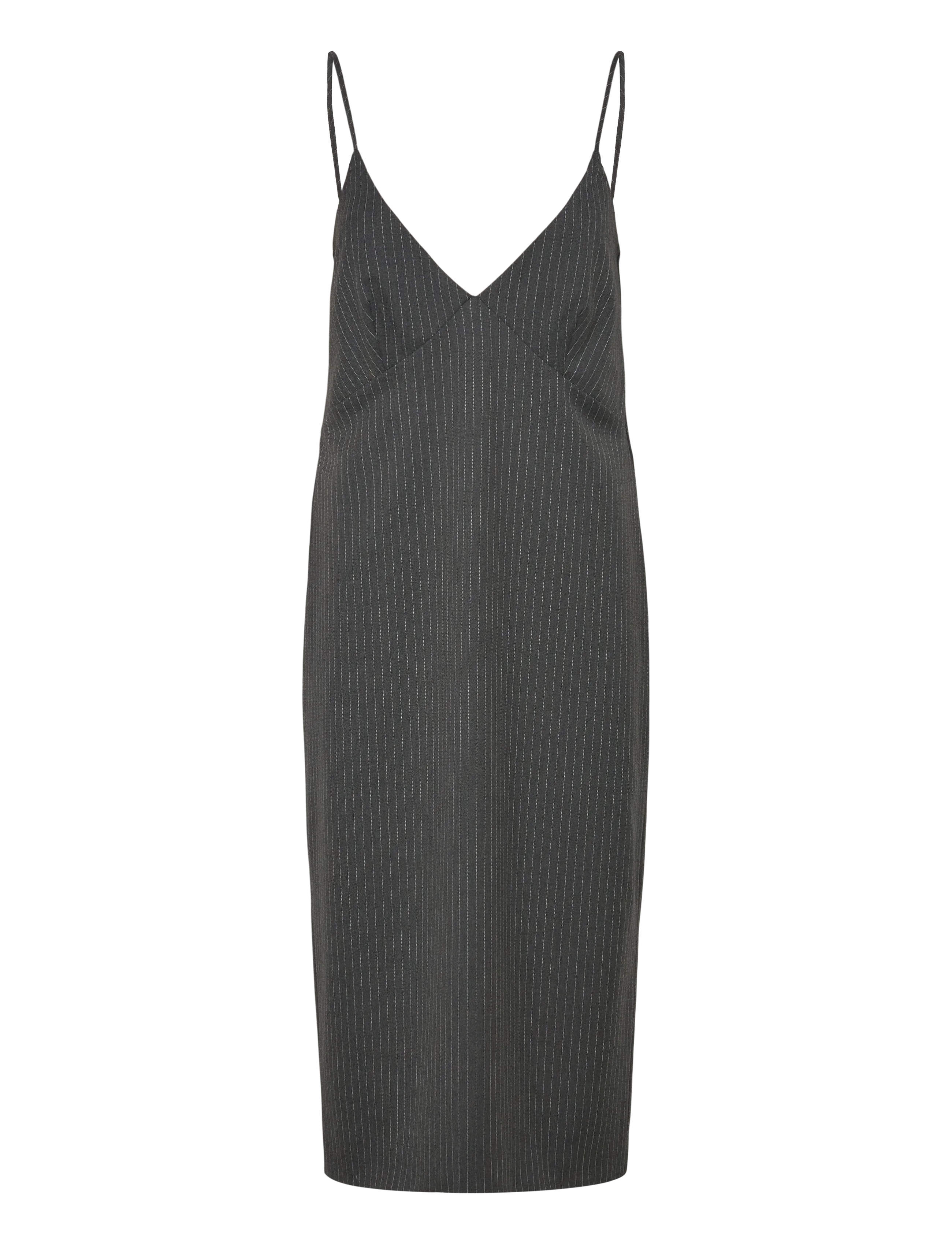 2NDDAY 2ND Medellin - Pinstripes - Slip kjoler - 420128 DARK GREY MELANGE / grey