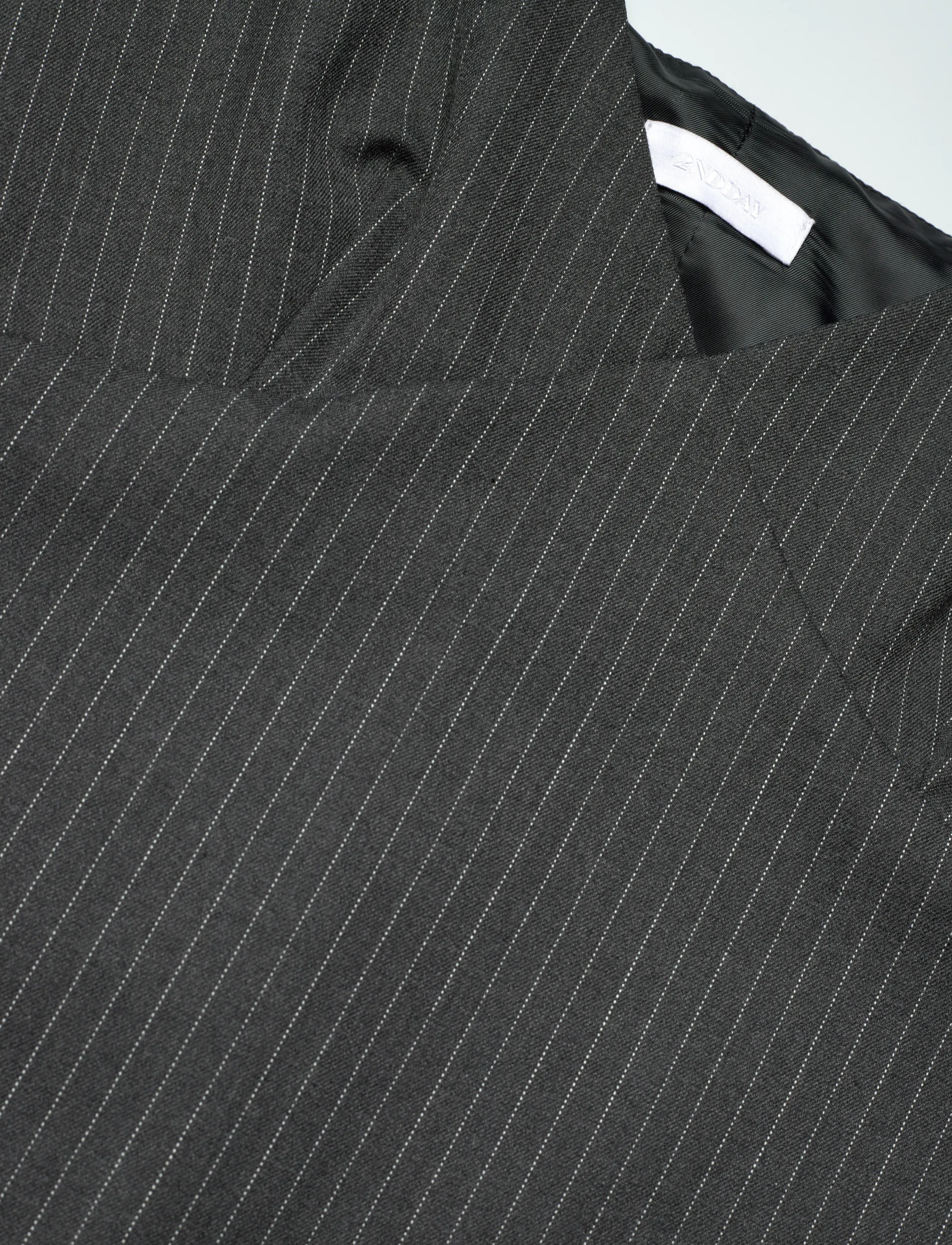2NDDAY - 2ND Medellin - Pinstripes - sukienki na ramiączkach - 420128 dark grey melange - 2