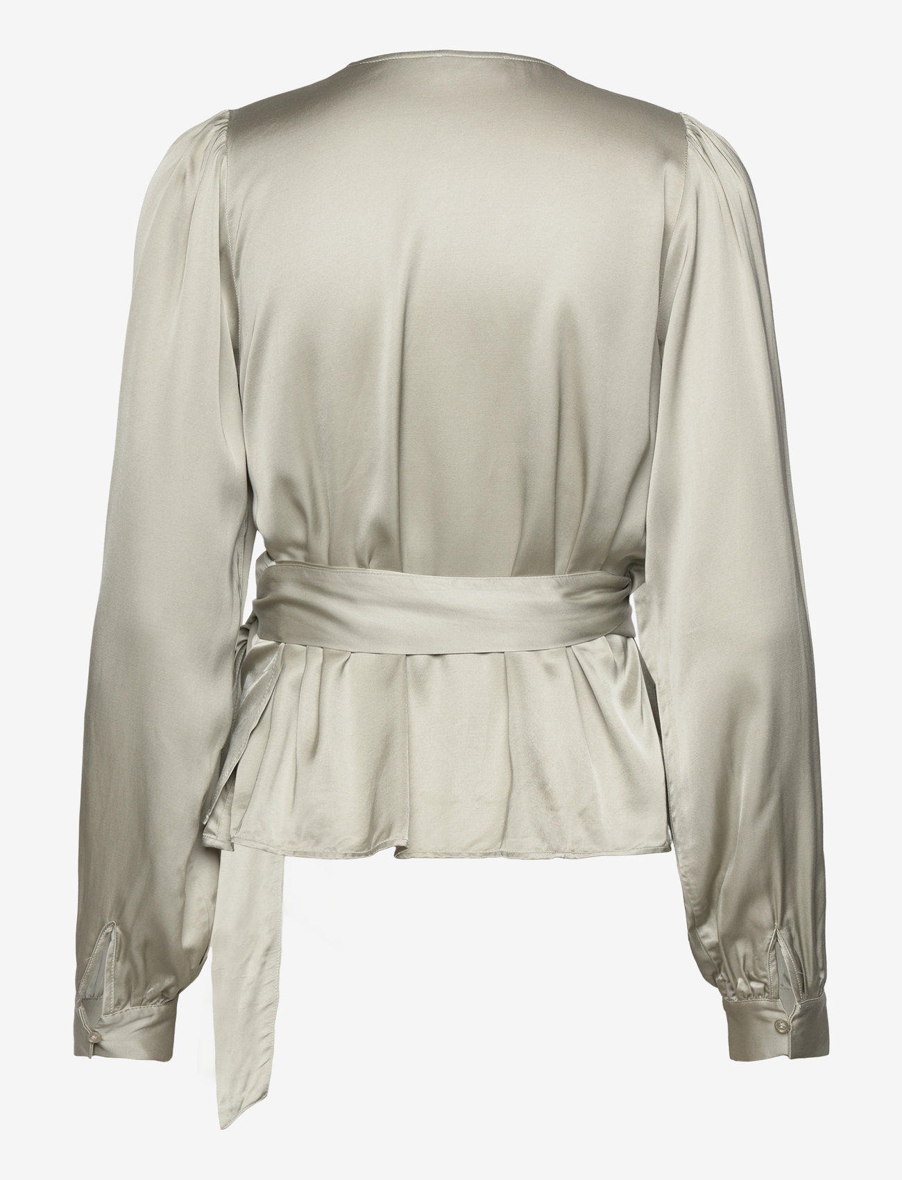 2NDDAY - 2ND Harlow - Fluid Satin - langærmede bluser - mineral gray - 1