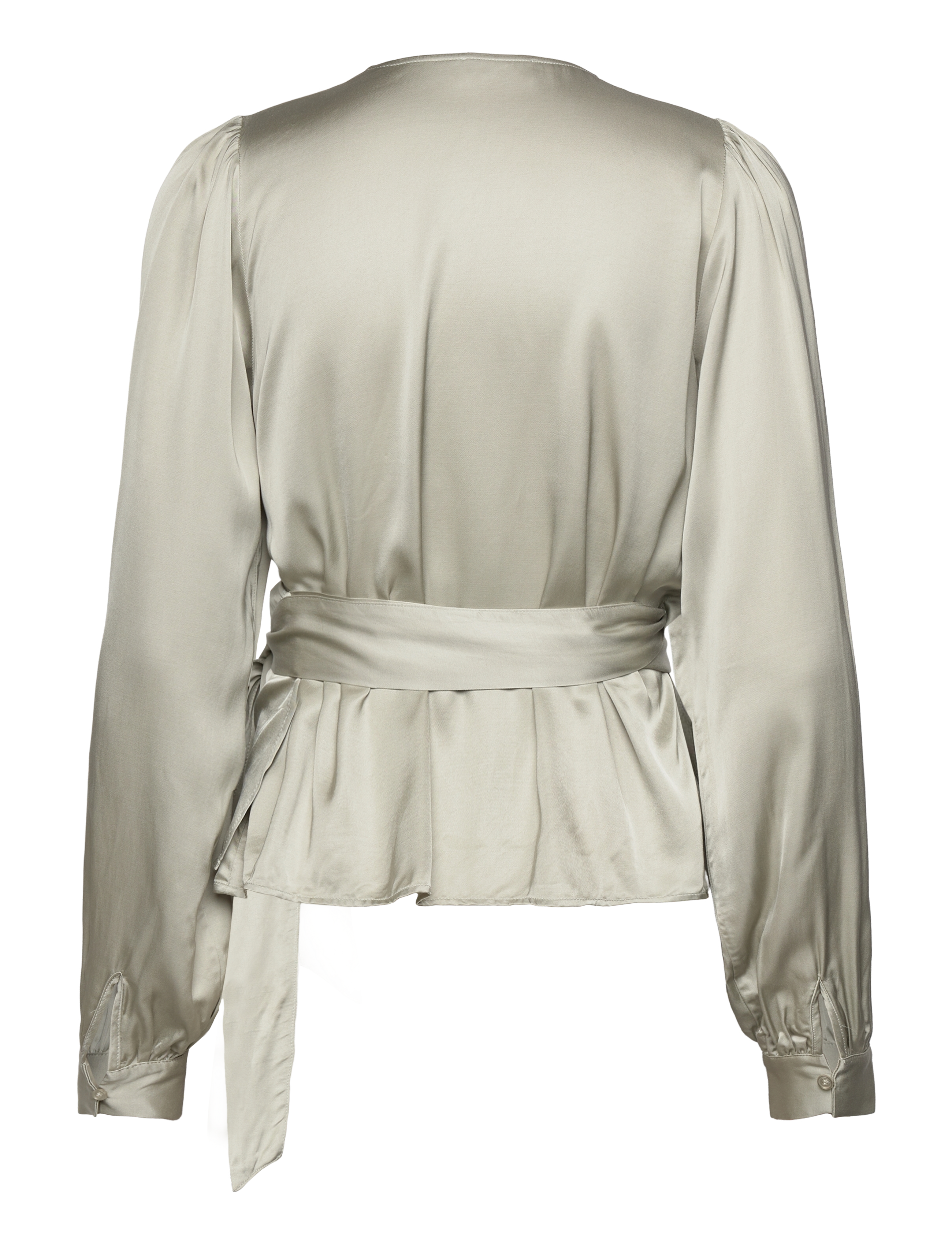 2NDDAY - 2ND Harlow - Fluid Satin - long-sleeved blouses - mineral gray - 1