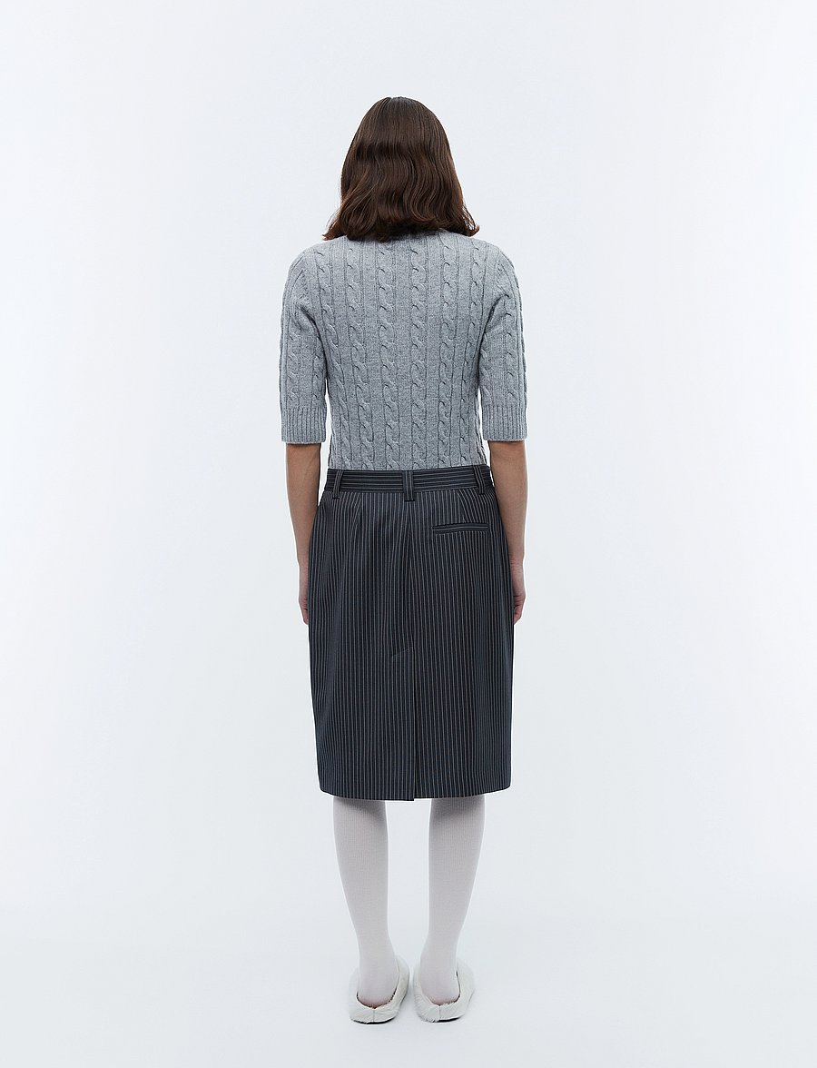 2NDDAY - 2ND Lima - Pinstripes - midi-röcke - dark grey melange - 4