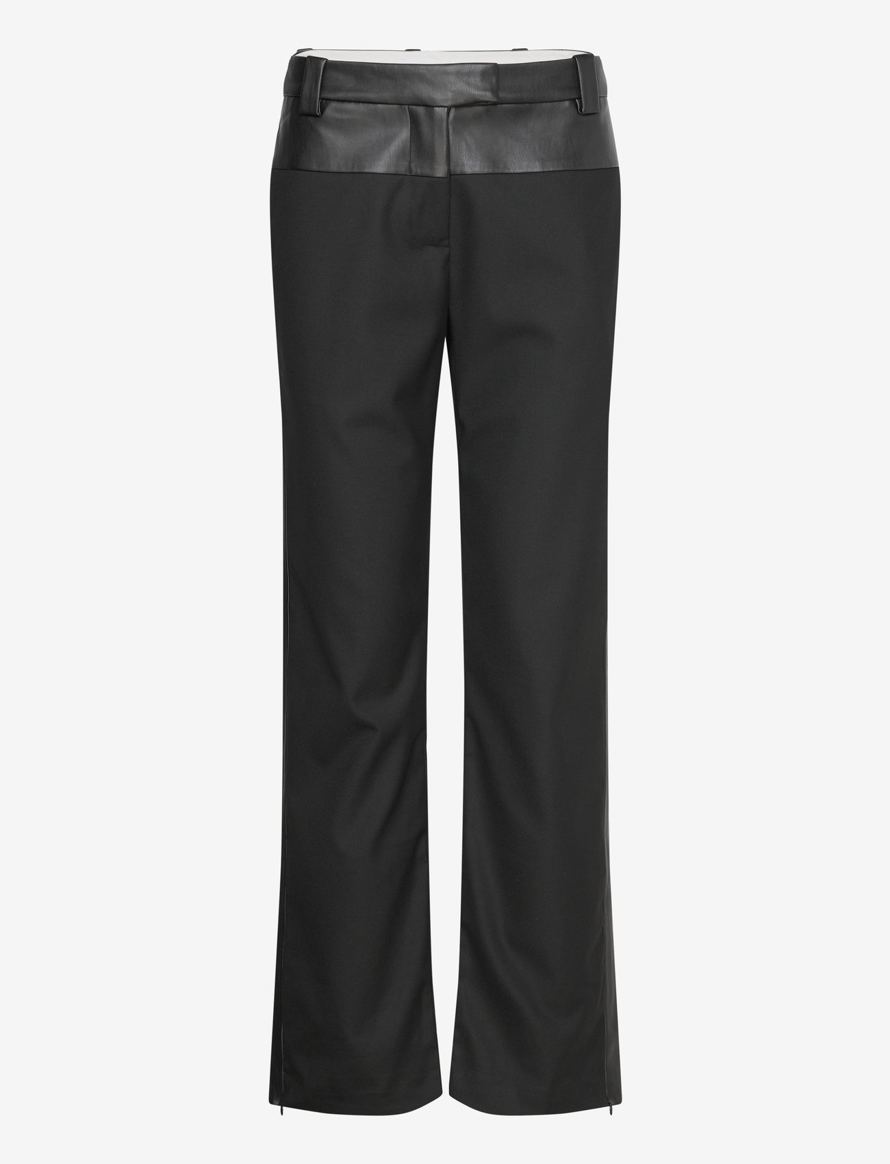 2NDDAY - 2ND Shaw - Tailoring - leather trousers - meteorite (black) - 0
