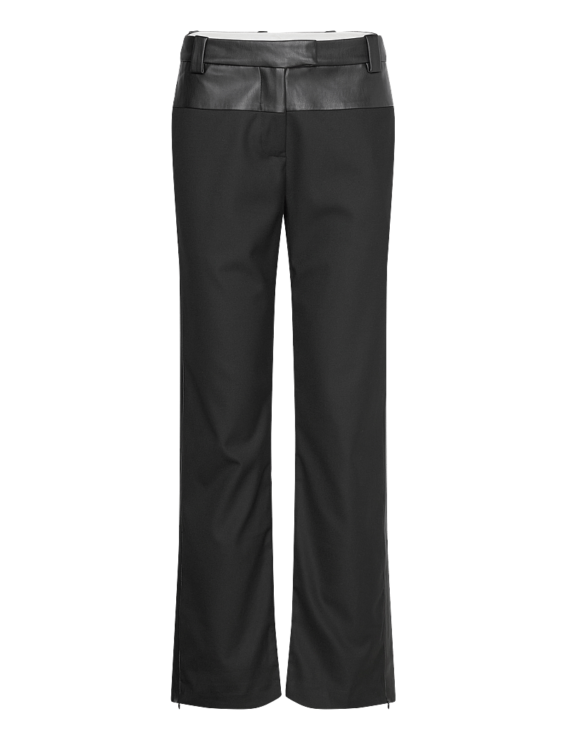 2NDDAY - 2ND Shaw - Tailoring - spodnie skórzane - meteorite (black) - 1