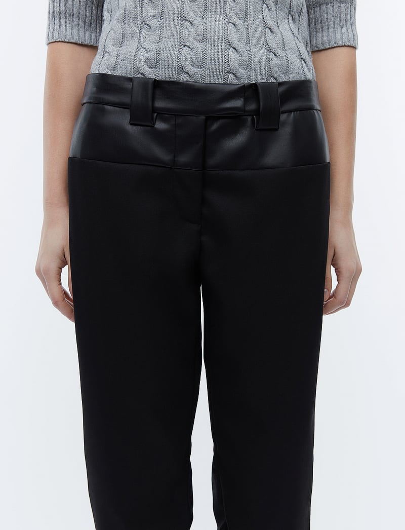 2NDDAY - 2ND Shaw - Tailoring - spodnie skórzane - meteorite (black) - 5