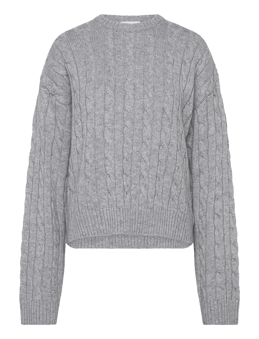 2NDDAY - 2ND Quito - Cable Knit - strikkegensere - drizzle - 1