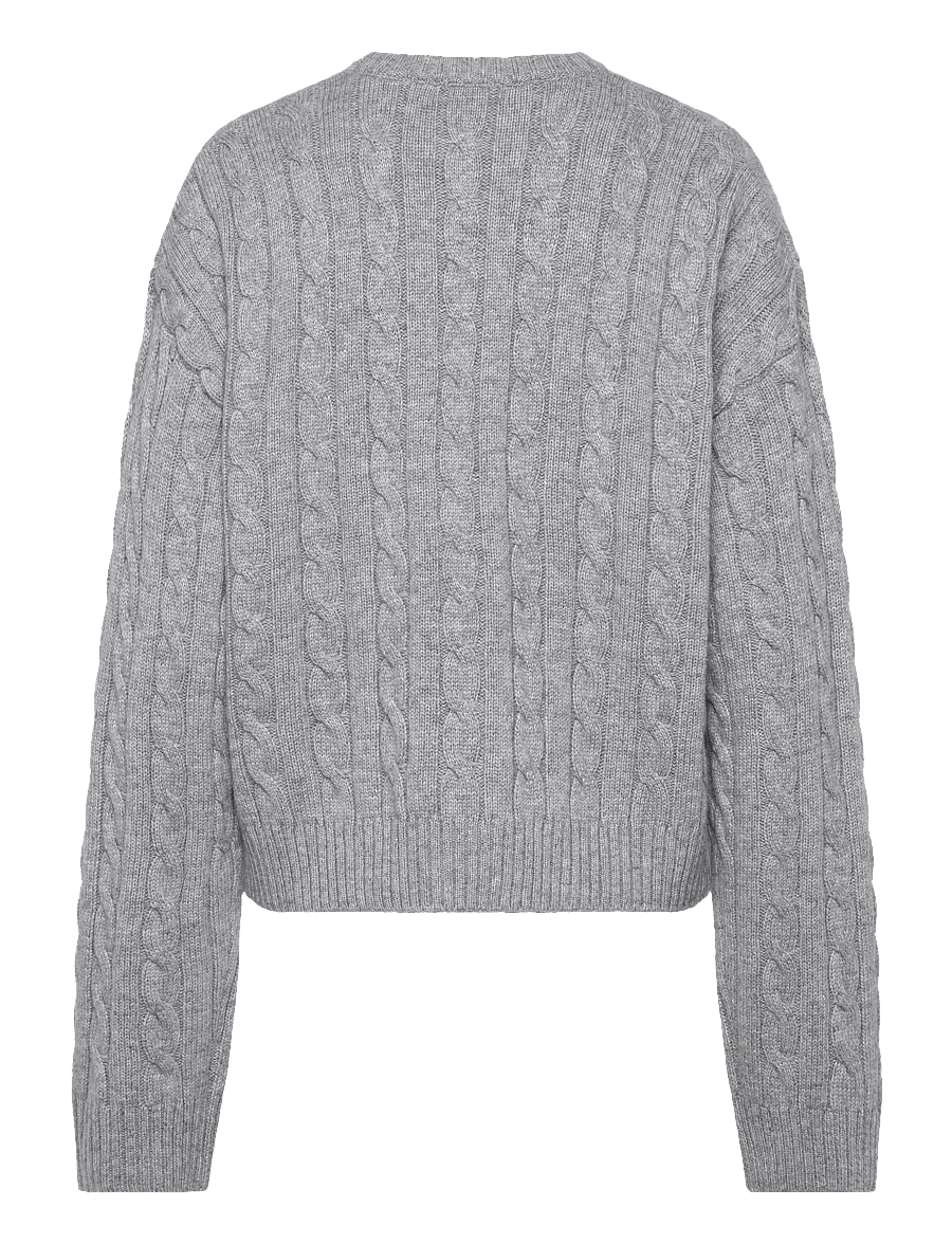 2NDDAY - 2ND Quito - Cable Knit - strikkegensere - drizzle - 2