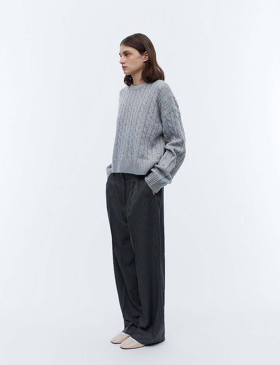 2NDDAY - 2ND Quito - Cable Knit - strikkegensere - drizzle - 3