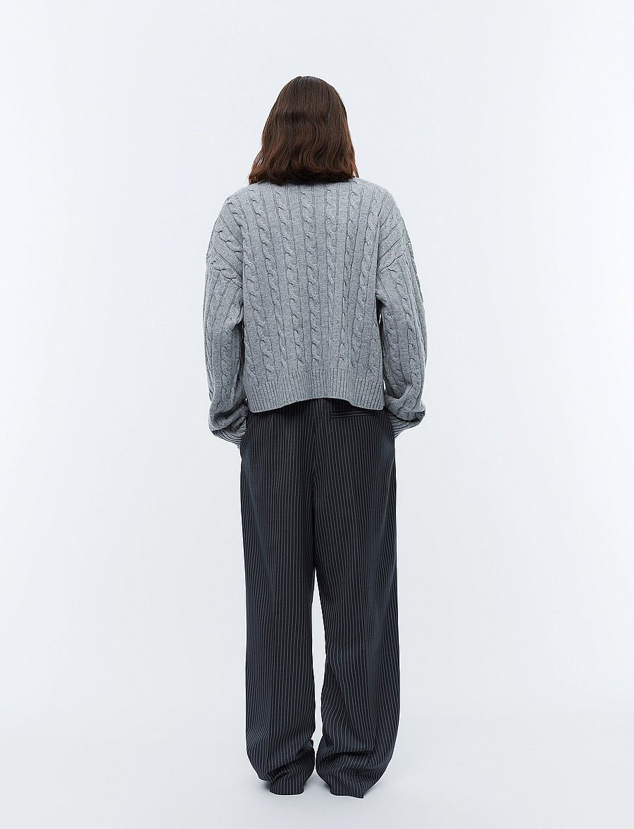 2NDDAY - 2ND Quito - Cable Knit - strikkegensere - drizzle - 4