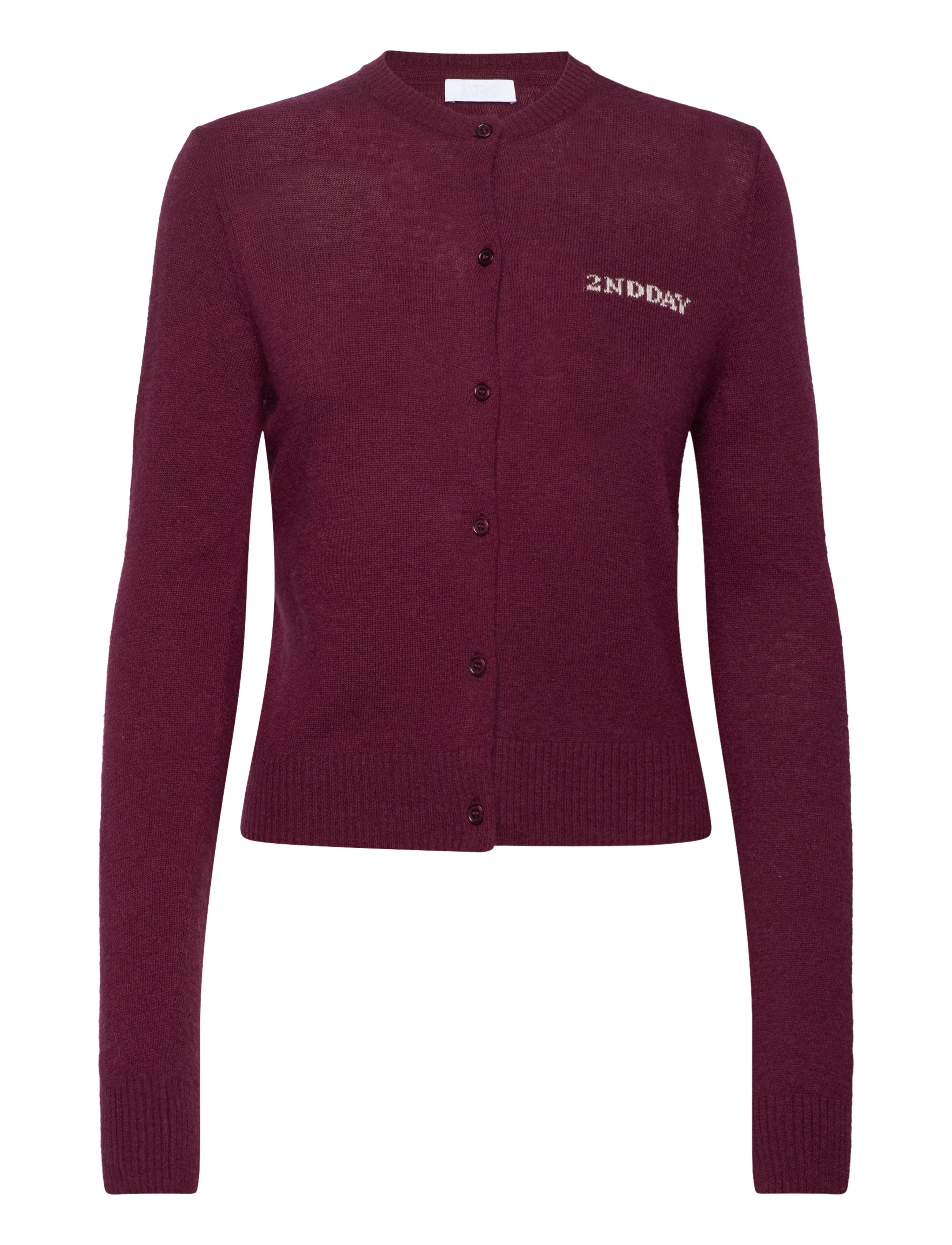 2NDDAY 2Nd Vinny Tt Soft Wool Blend, XXS, Knitwear, Burgunderrot - Cardigans, Frauen
