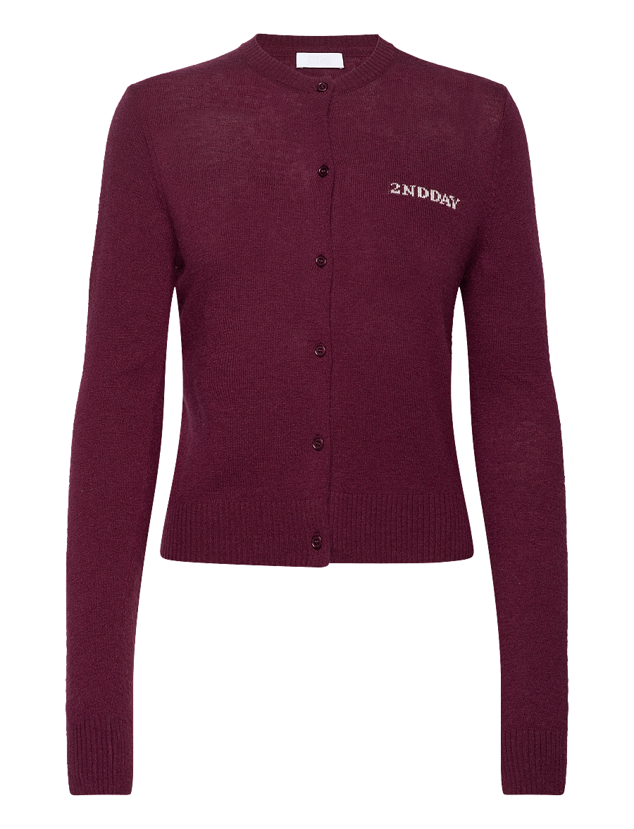 2NDDAY - 2ND Vinny TT - Soft Wool Blend - cardigans - burgundy - 0
