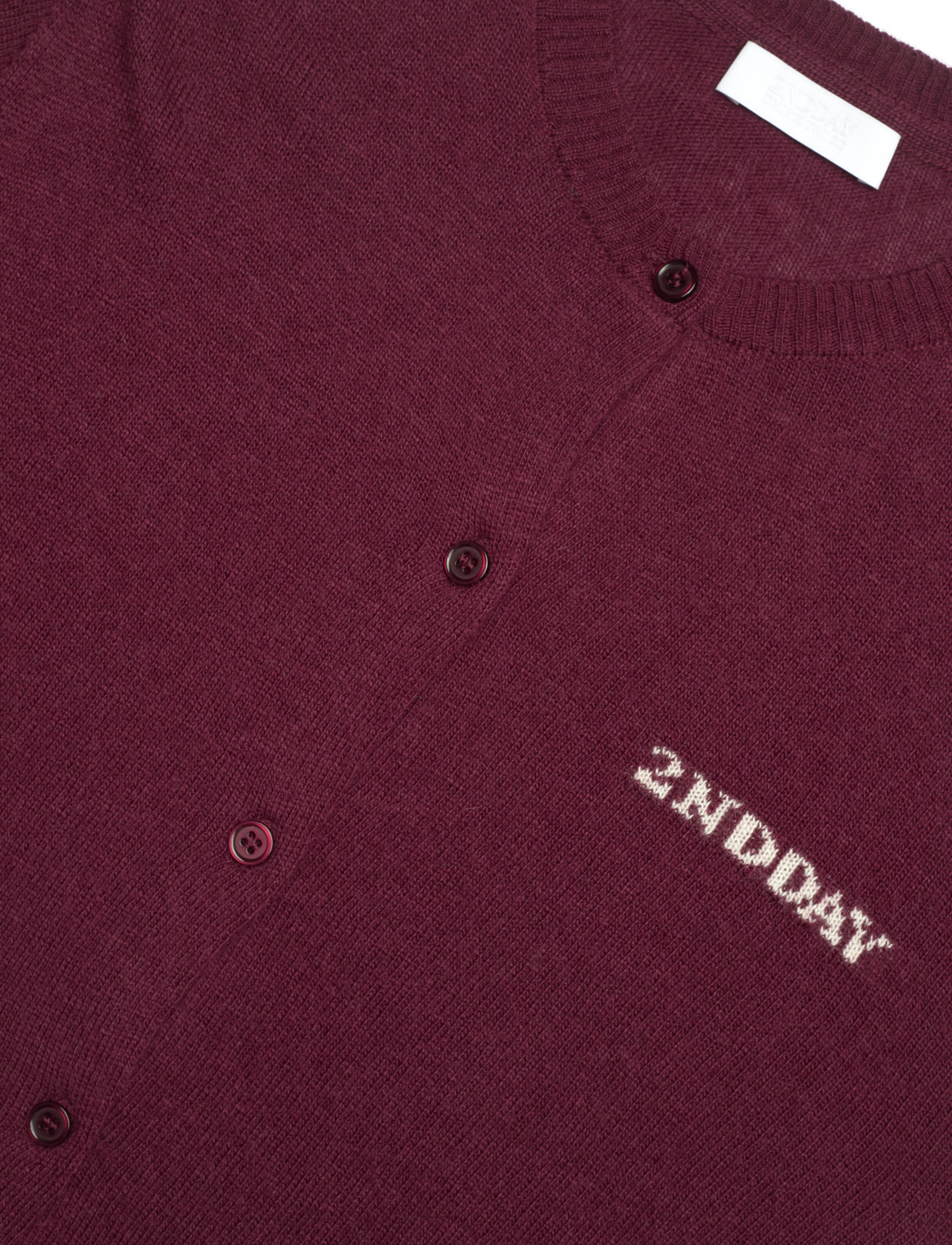 2NDDAY - 2ND Vinny TT - Soft Wool Blend - cardigans - burgundy - 2