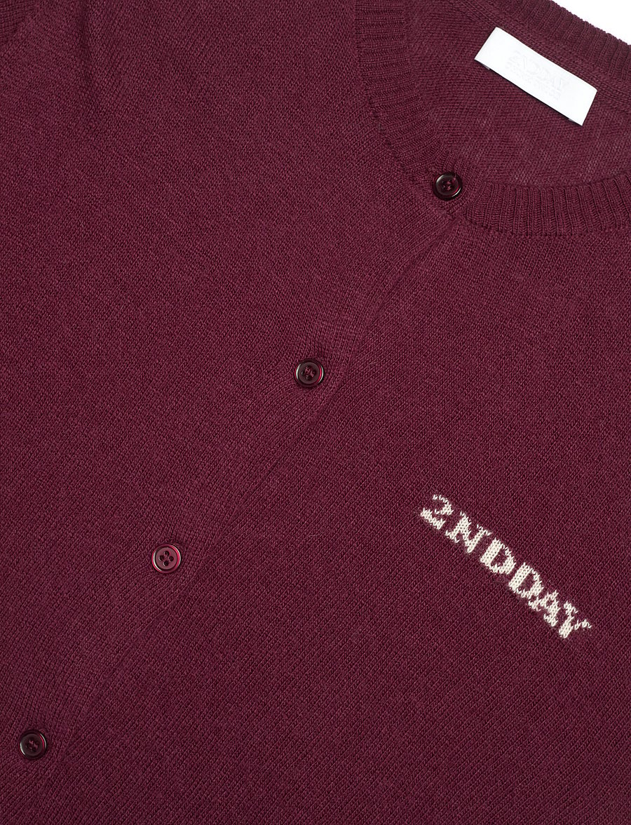 2NDDAY - 2ND Vinny TT - Soft Wool Blend - cardigans - burgundy - 2