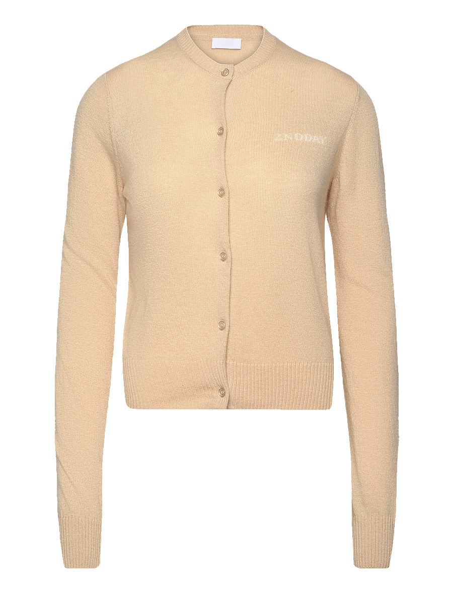 2NDDAY - 2ND Vinny TT - Soft Wool Blend - cardigans - crÉme brulÈe - 1
