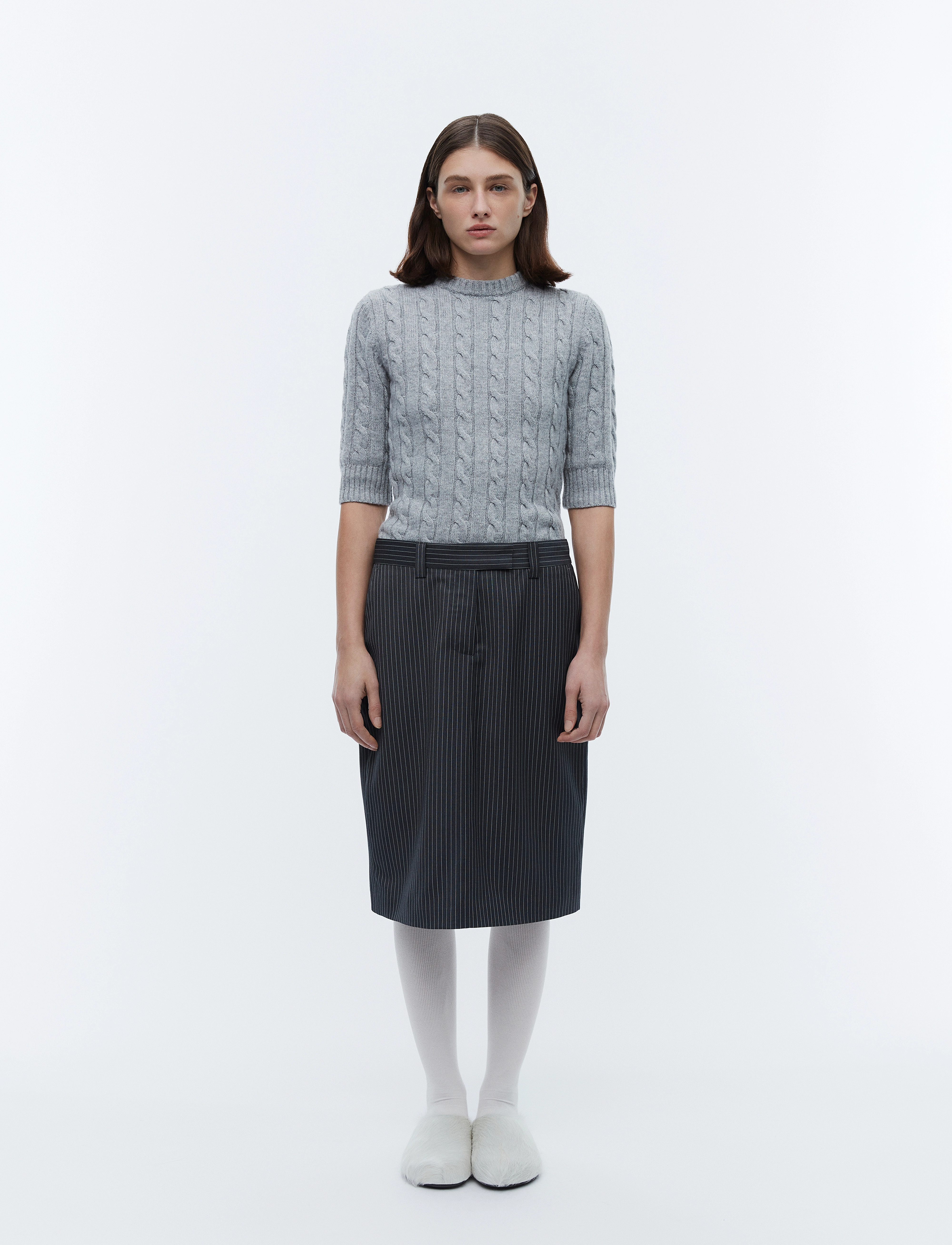 2NDDAY 2Nd Natal Cable Knit, XXS, Knitwear, Grau - Jumpers, Frauen