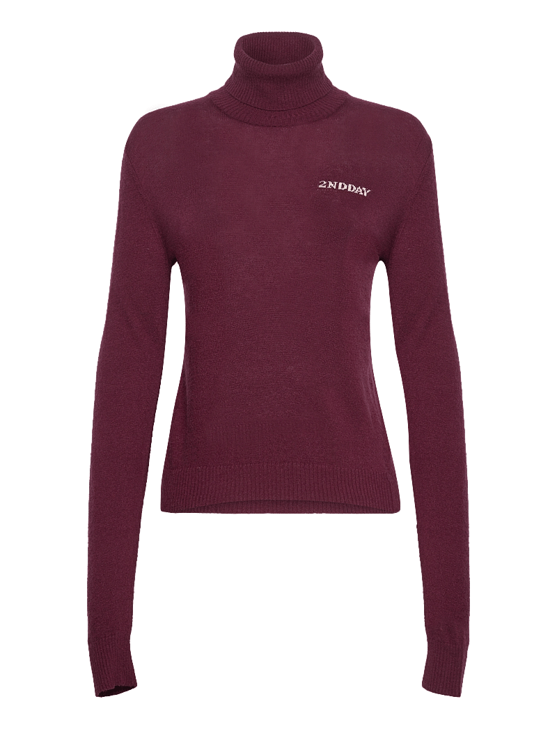 2NDDAY - 2ND Porto TT - Soft Wool Blend - rollkragenpullover - burgundy - 0