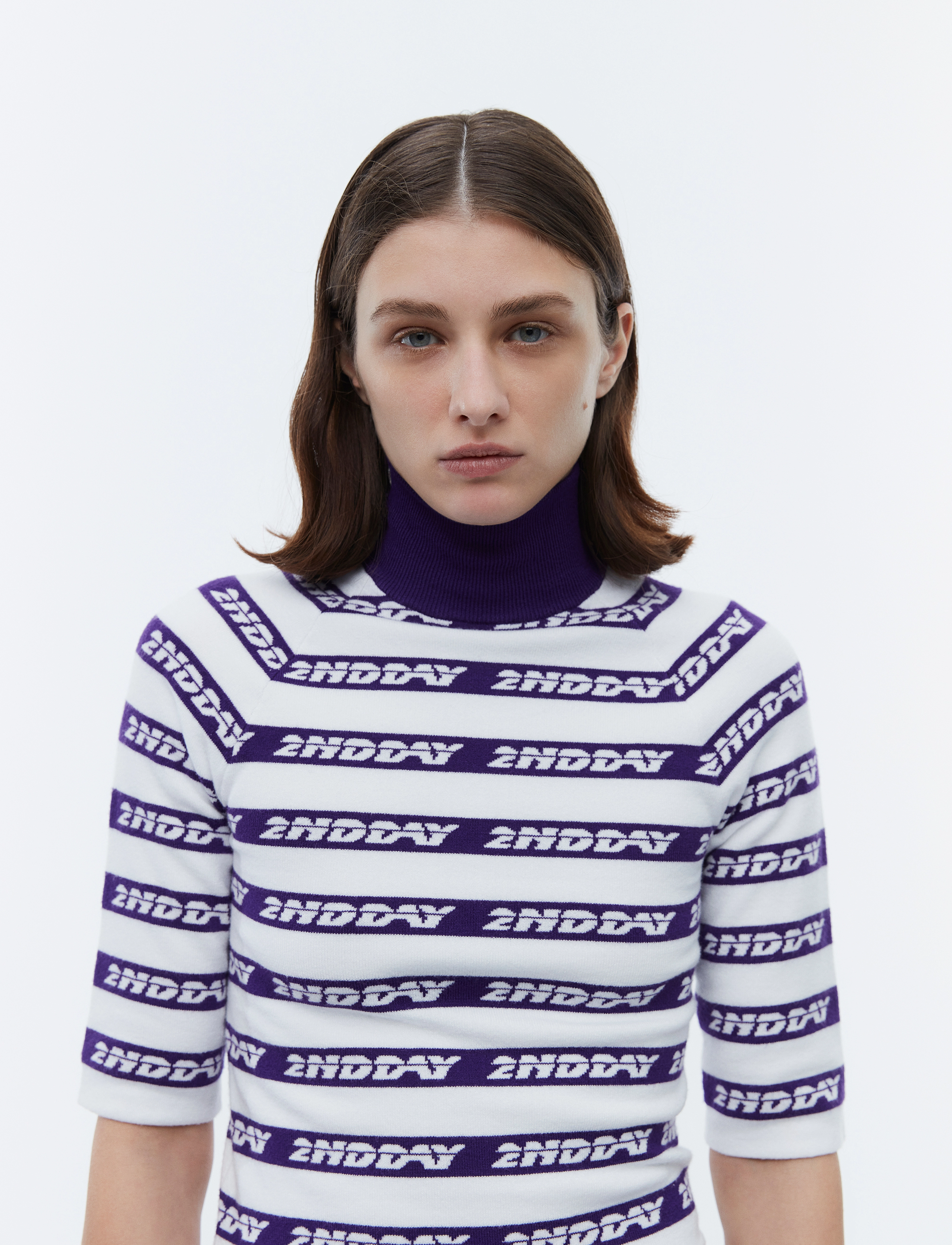 2NDDAY - 2ND Matt - Jacquard Knit - trøjer - bright white - 5