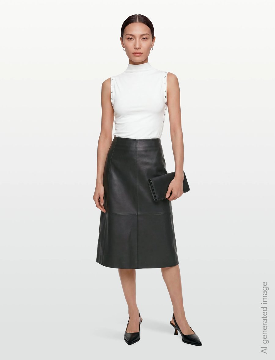 2NDDAY - 2ND Marvin - midinederdele - meteorite (black) - 0