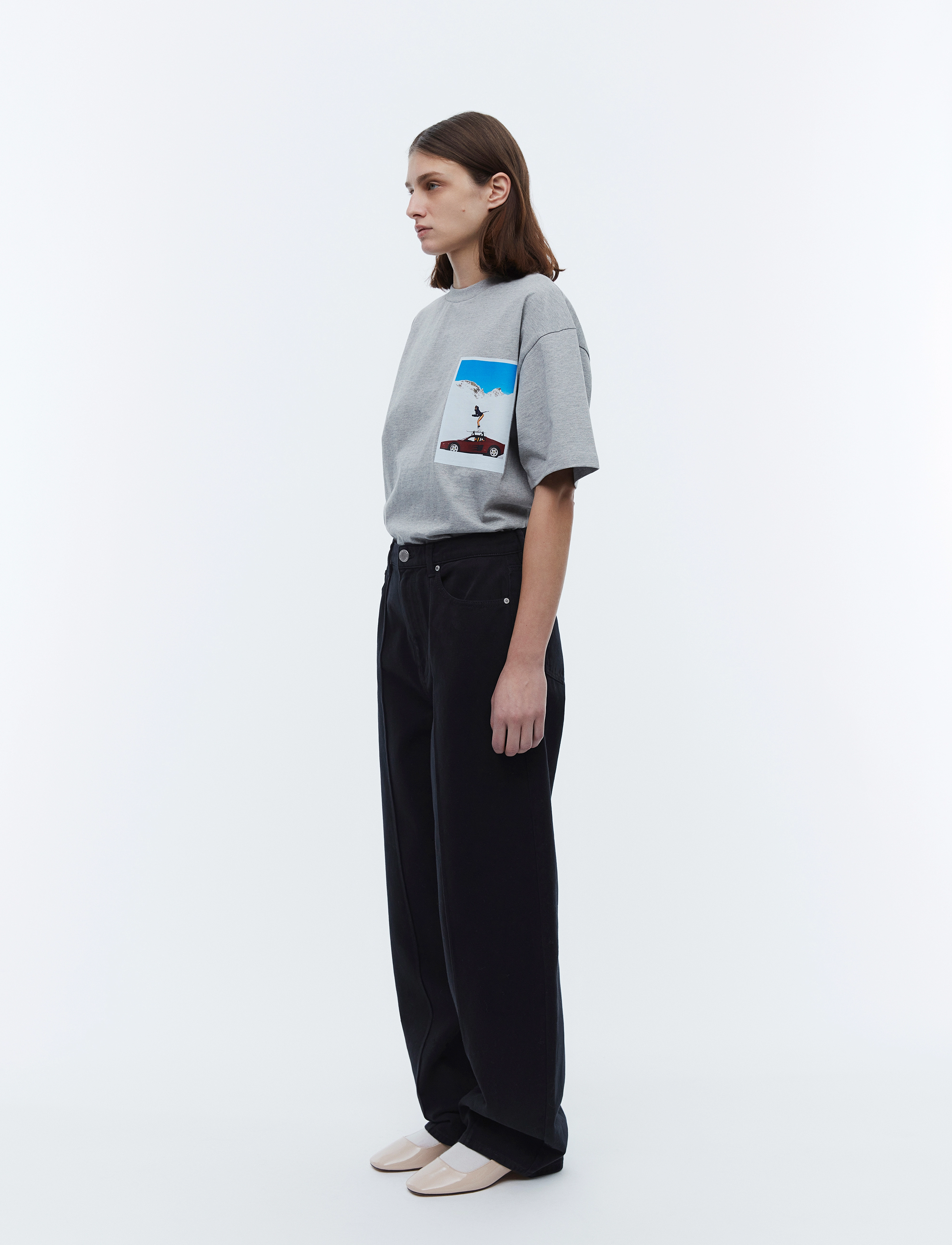 2NDDAY - 2ND Flossy - Heavy Twill - tapered jeans - meteorite (black) - 3