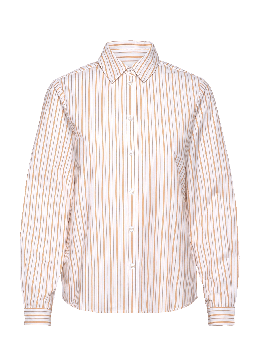 2NDDAY - 2ND Mariam - Cotton Stripes - långärmade skjortor - saffron stripe - 1