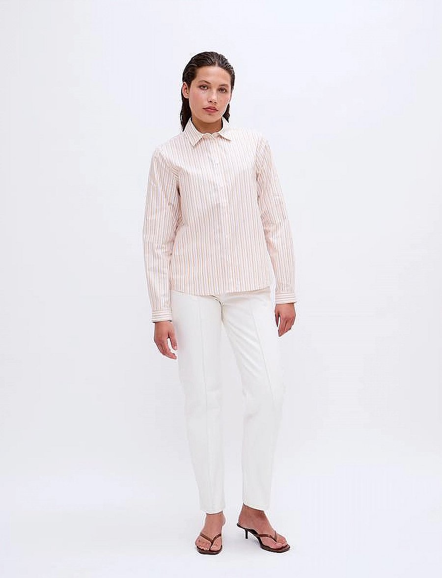 2NDDAY - 2ND Mariam - Cotton Stripes - långärmade skjortor - saffron stripe - 0