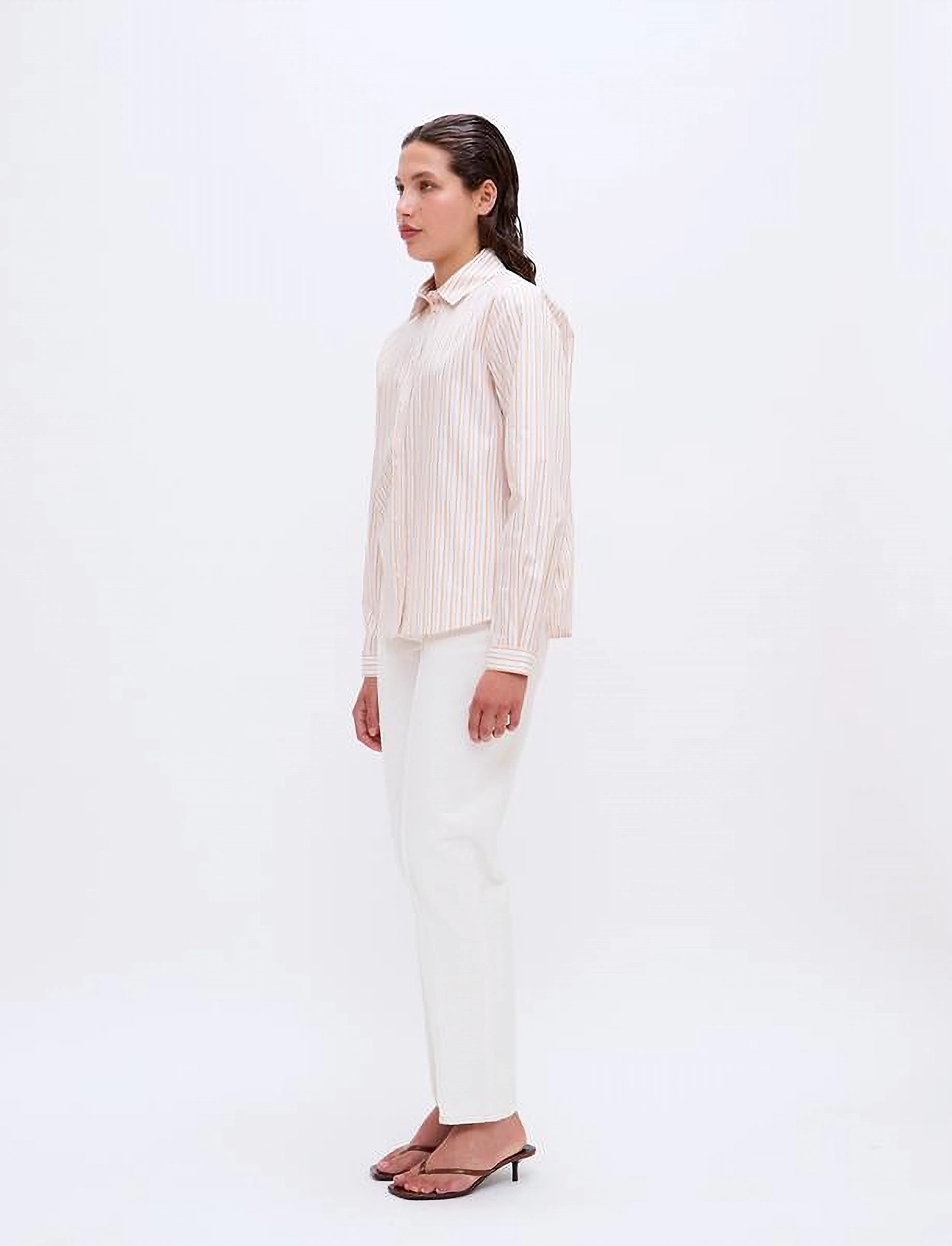 2NDDAY - 2ND Mariam - Cotton Stripes - langärmlige hemden - saffron stripe - 3
