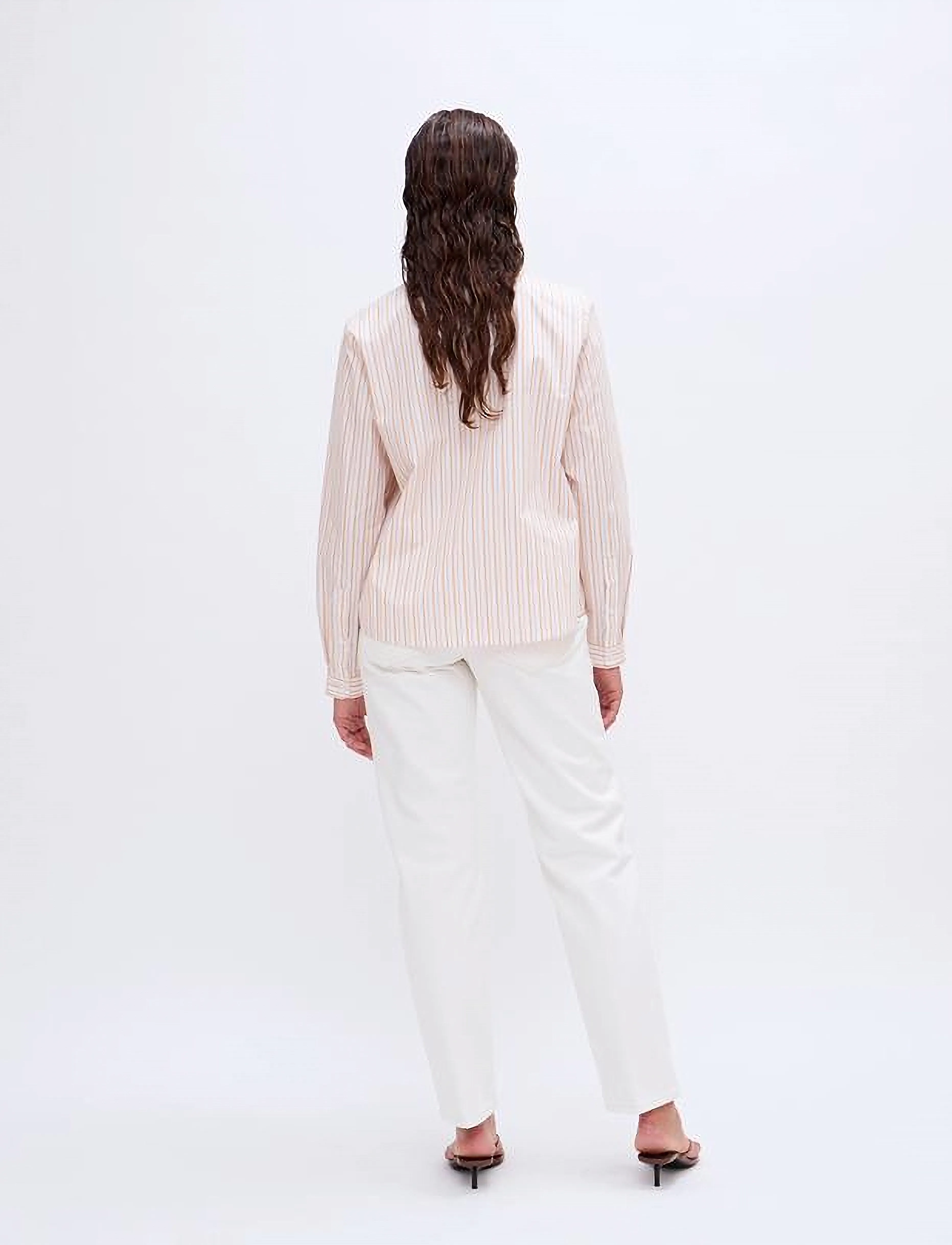 2NDDAY - 2ND Mariam - Cotton Stripes - langärmlige hemden - saffron stripe - 4