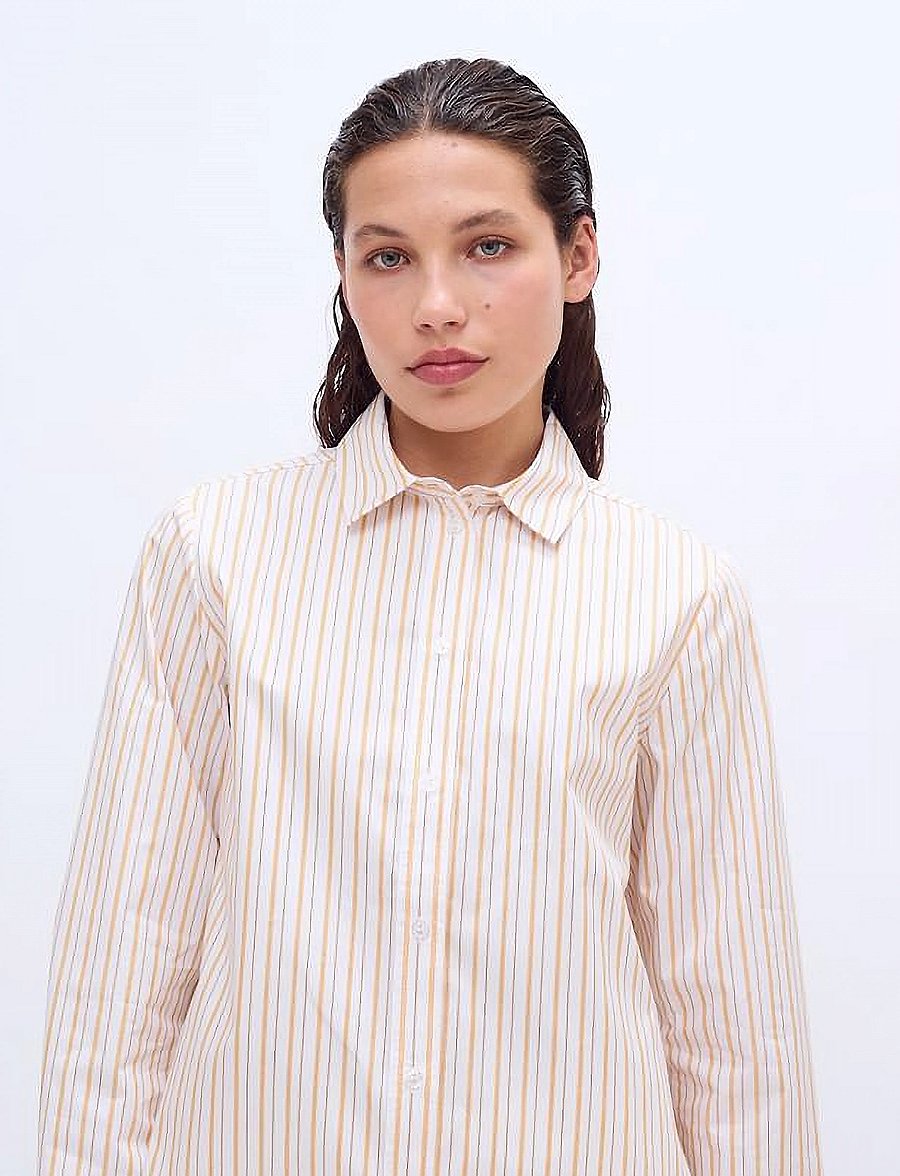 2NDDAY - 2ND Mariam - Cotton Stripes - långärmade skjortor - saffron stripe - 5