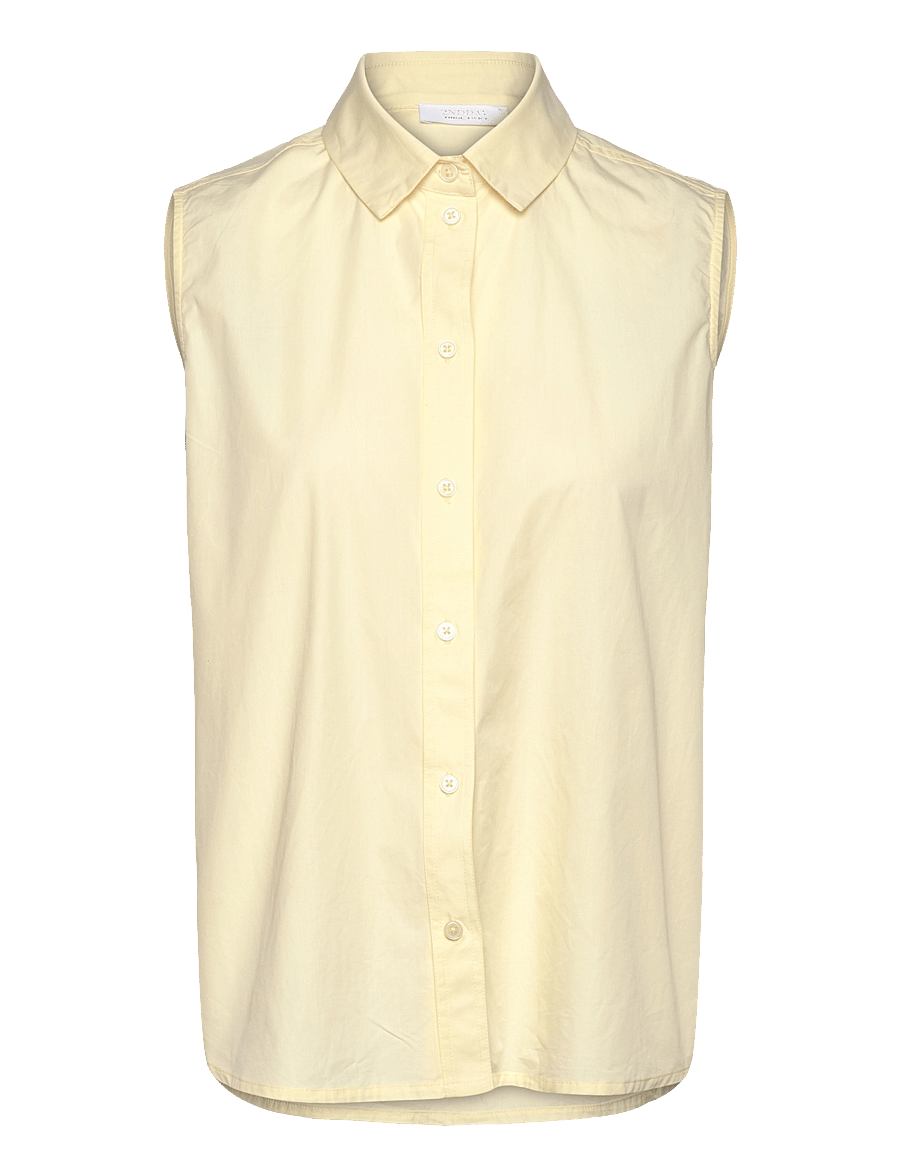 2NDDAY - 2ND Marian - Poplin - short-sleeved shirts - transparent yellow - 0