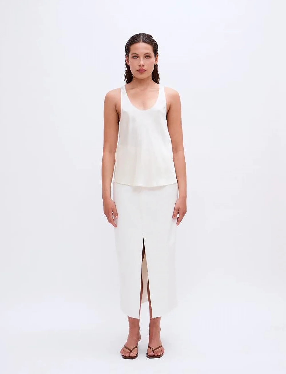 2NDDAY - 2ND Amalia - Silky Viscose - palaidinės be rankovių - tofu - 0