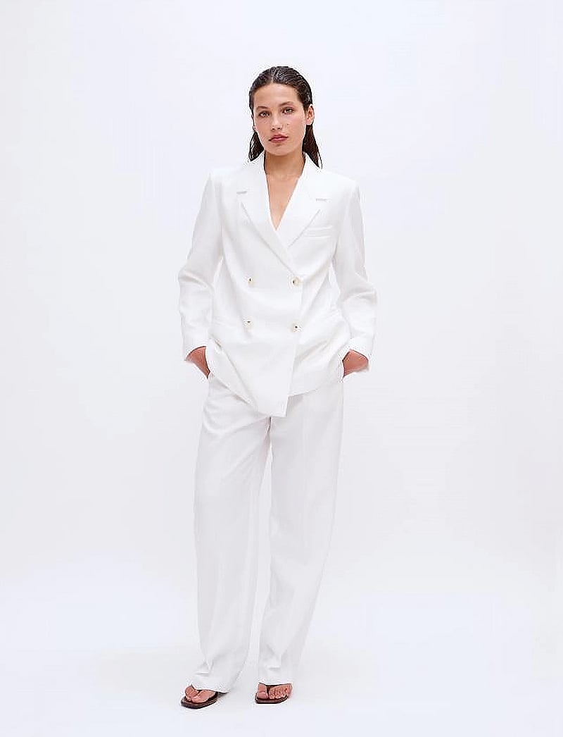 2NDDAY - 2ND Celeste - Fine Tailoring - laia säärega püksid - brilliant white - 0