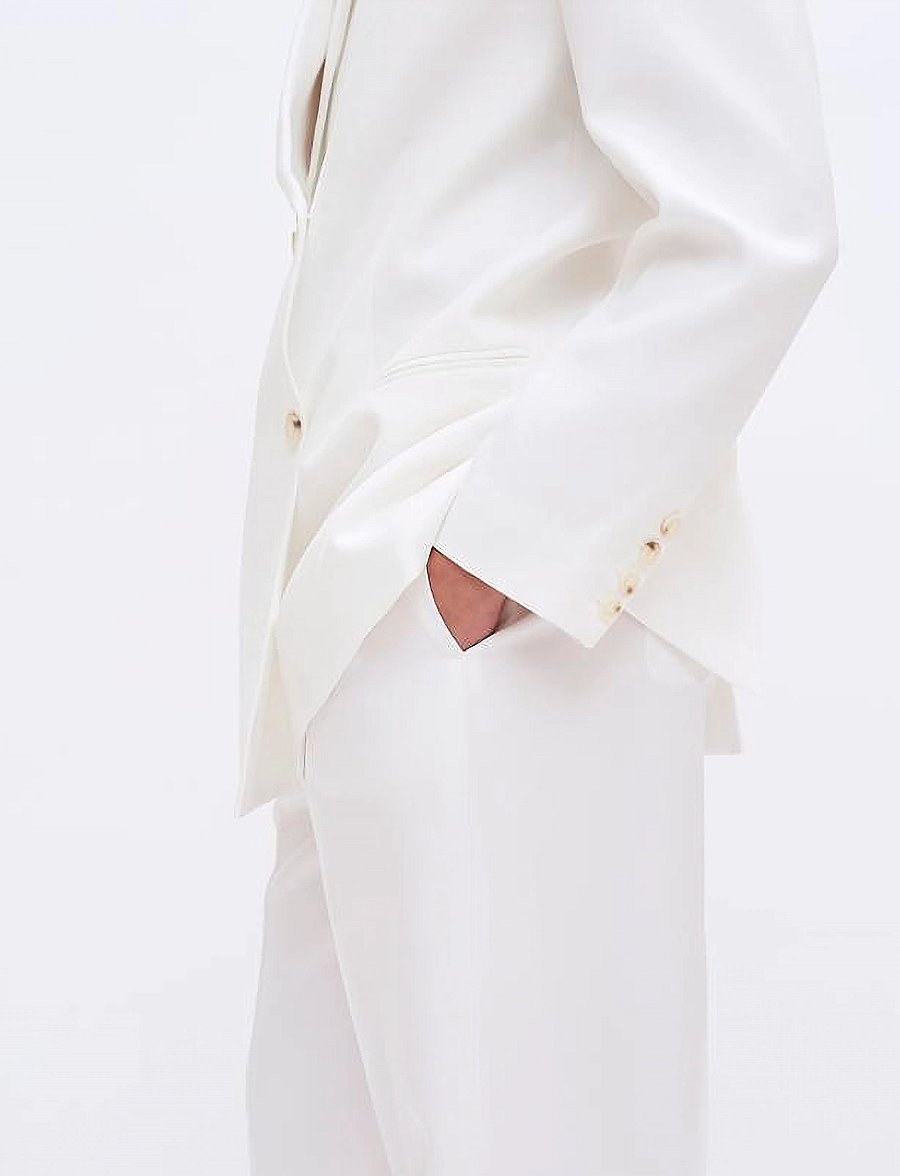 2NDDAY - 2ND Celeste - Fine Tailoring - laia säärega püksid - brilliant white - 5
