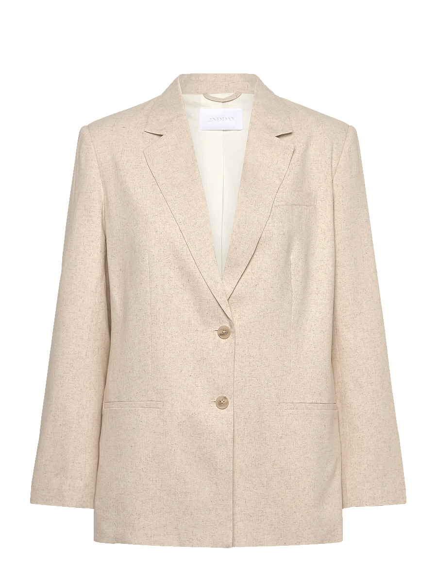 2NDDAY - 2ND Harrum - Linen - einreihige blazer - 130000 moonbean - 0
