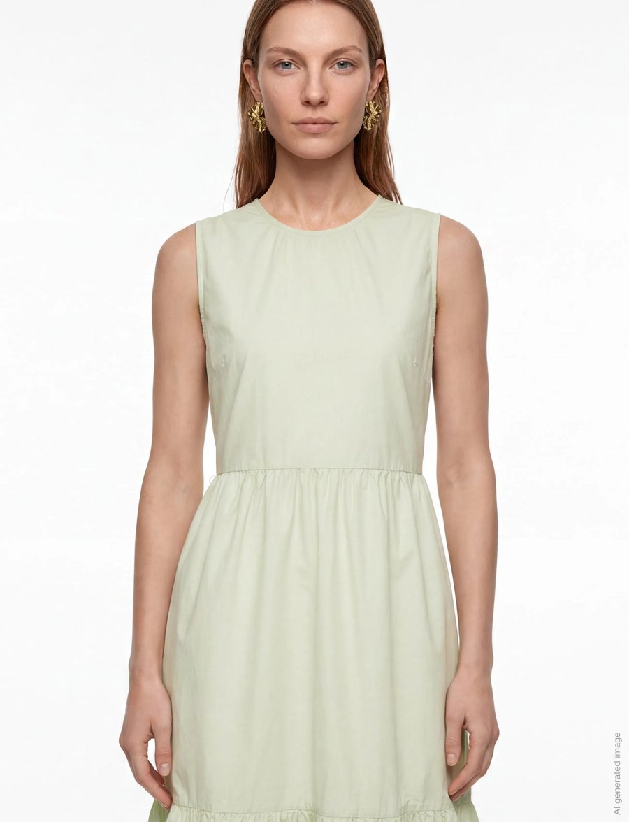 2NDDAY - 2ND Linda - Fine Crispy Poplin - maxikleider - 136106 green tint - 3