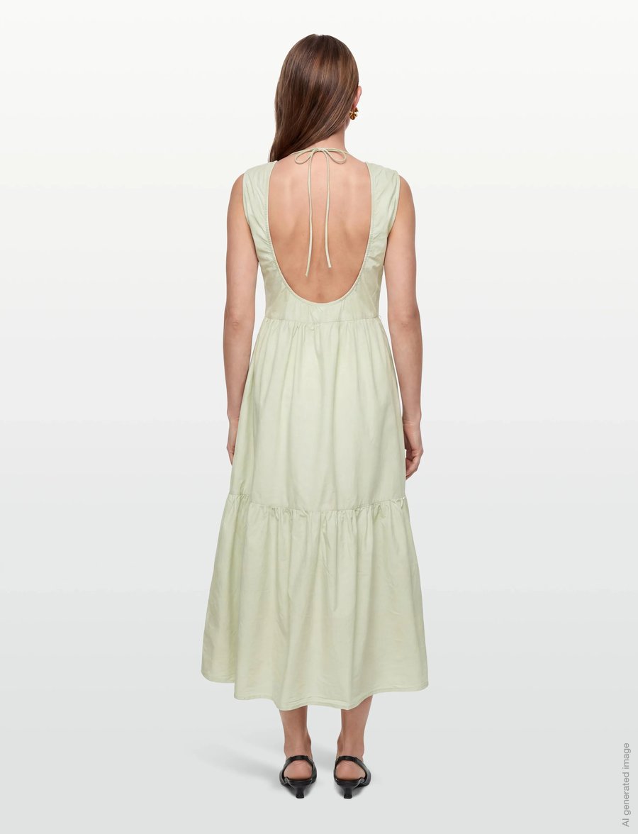 2NDDAY - 2ND Linda - Fine Crispy Poplin - maxikleider - 136106 green tint - 4