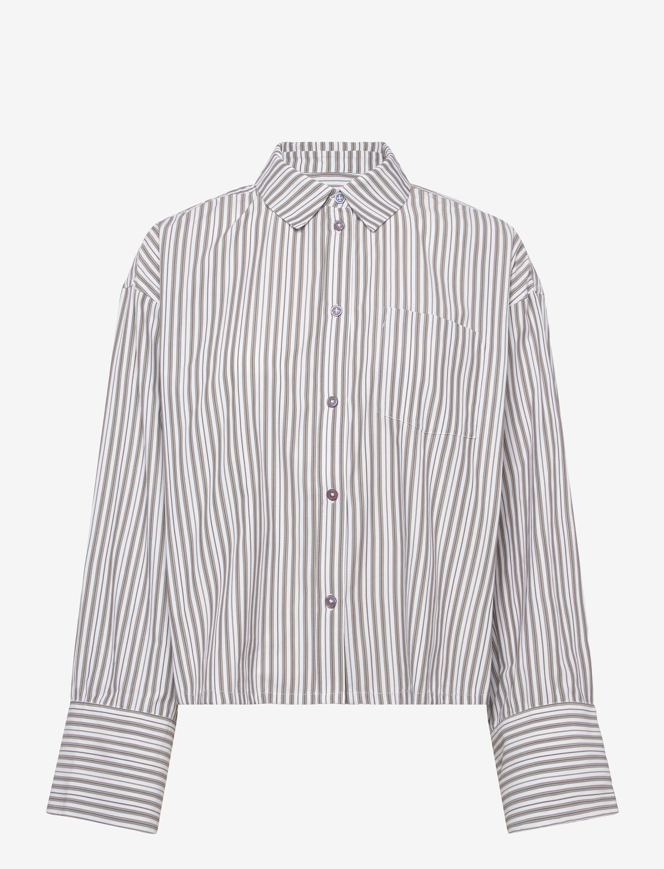 2NDDAY - 2ND Clarin - Cotton Stripes - langærmede skjorter - 420147 walnut stripe - 0