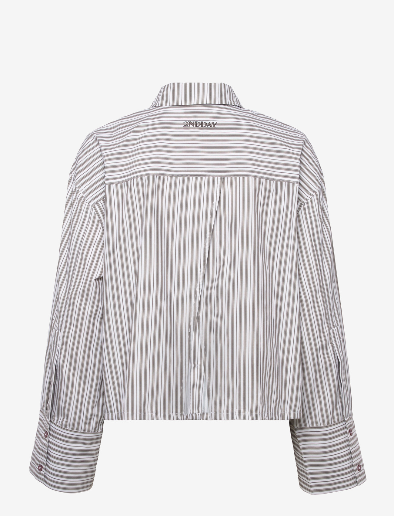 2NDDAY - 2ND Clarin - Cotton Stripes - langærmede skjorter - 420147 walnut stripe - 1