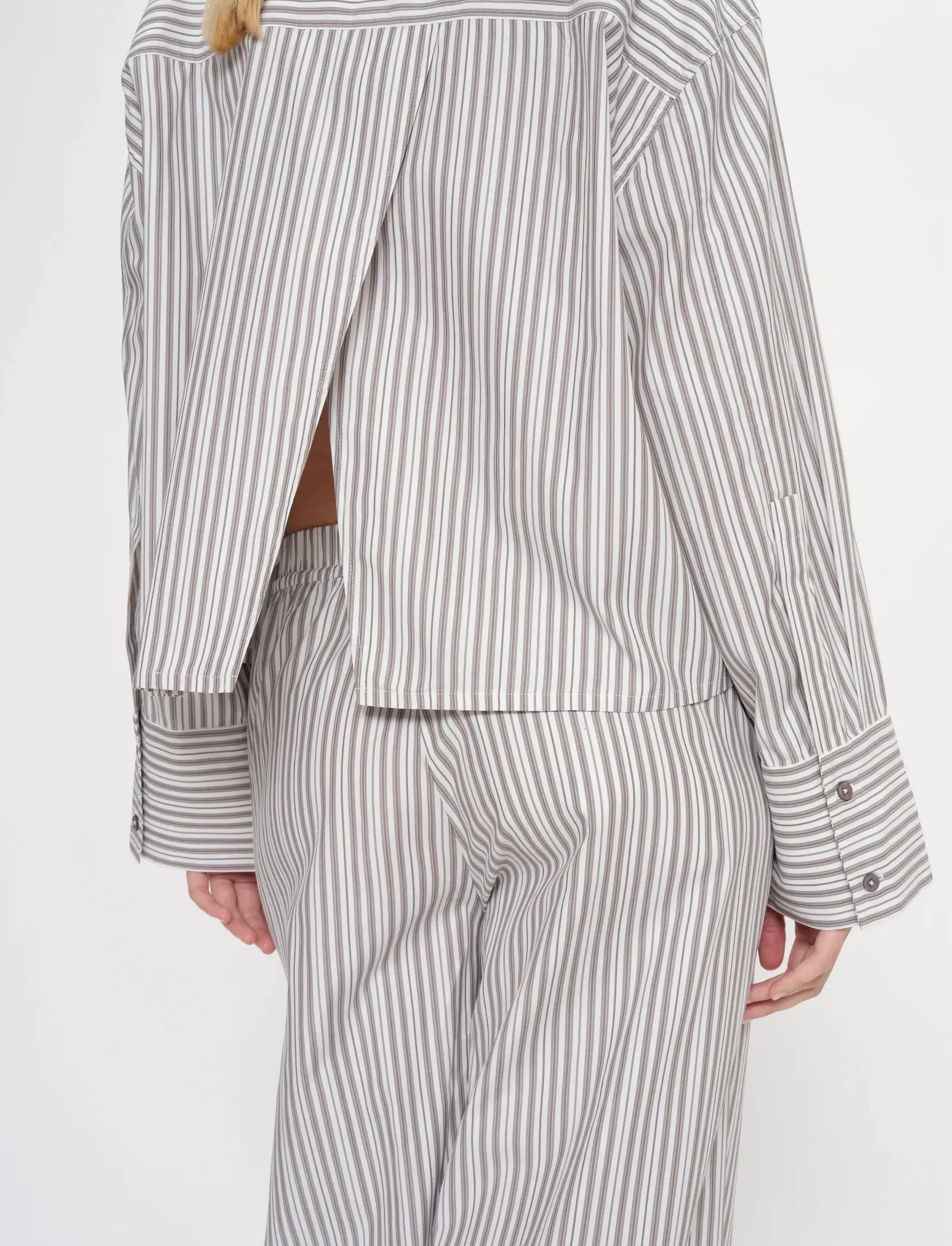 2NDDAY - 2ND Clarin - Cotton Stripes - langermede skjorter - 420147 walnut stripe - 3
