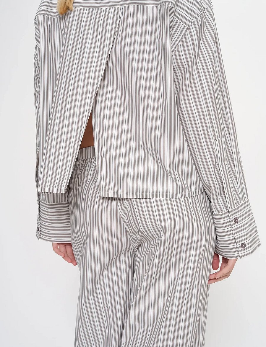 2NDDAY - 2ND Clarin - Cotton Stripes - langærmede skjorter - 420147 walnut stripe - 3