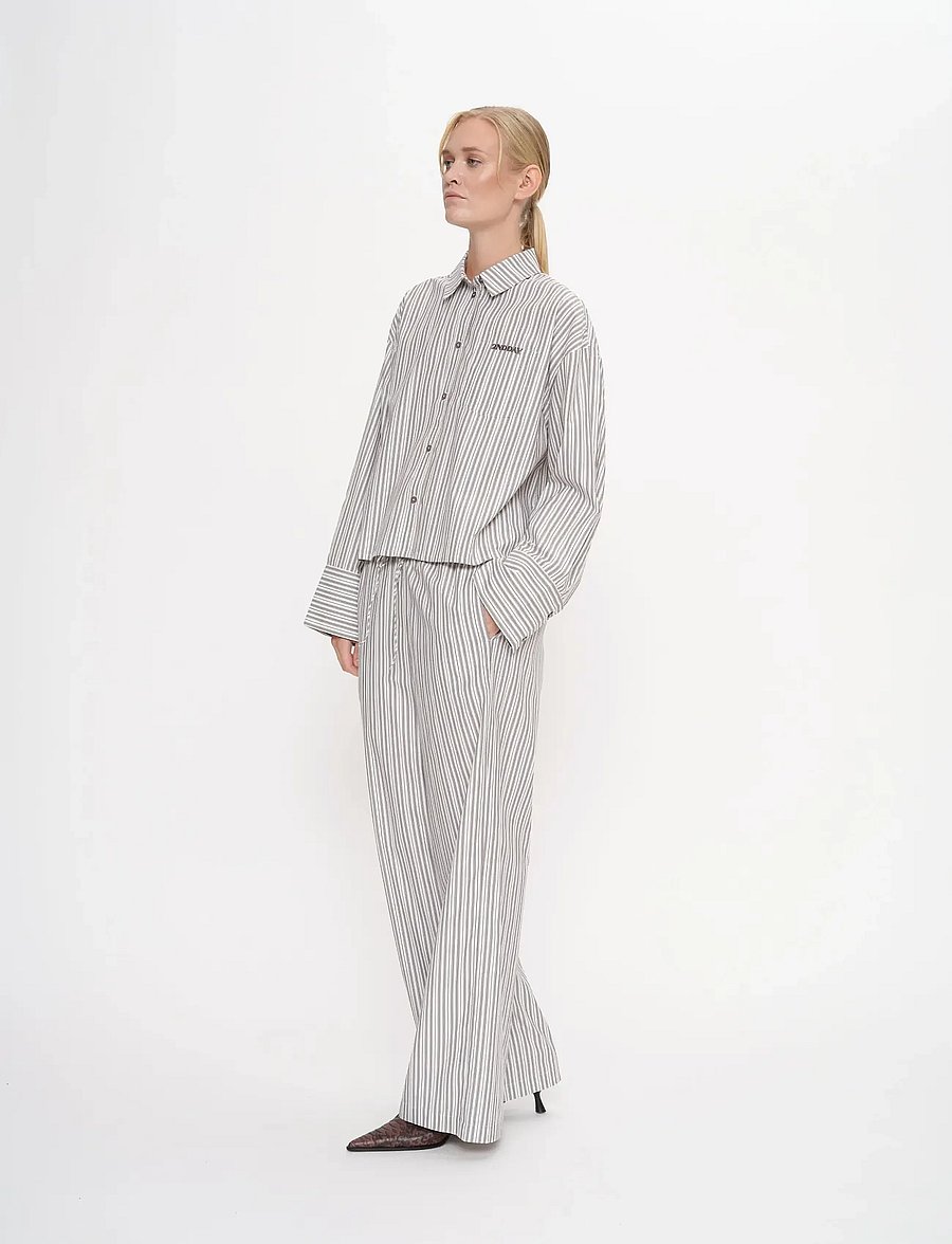 2NDDAY - 2ND Clarin - Cotton Stripes - langærmede skjorter - 420147 walnut stripe - 4