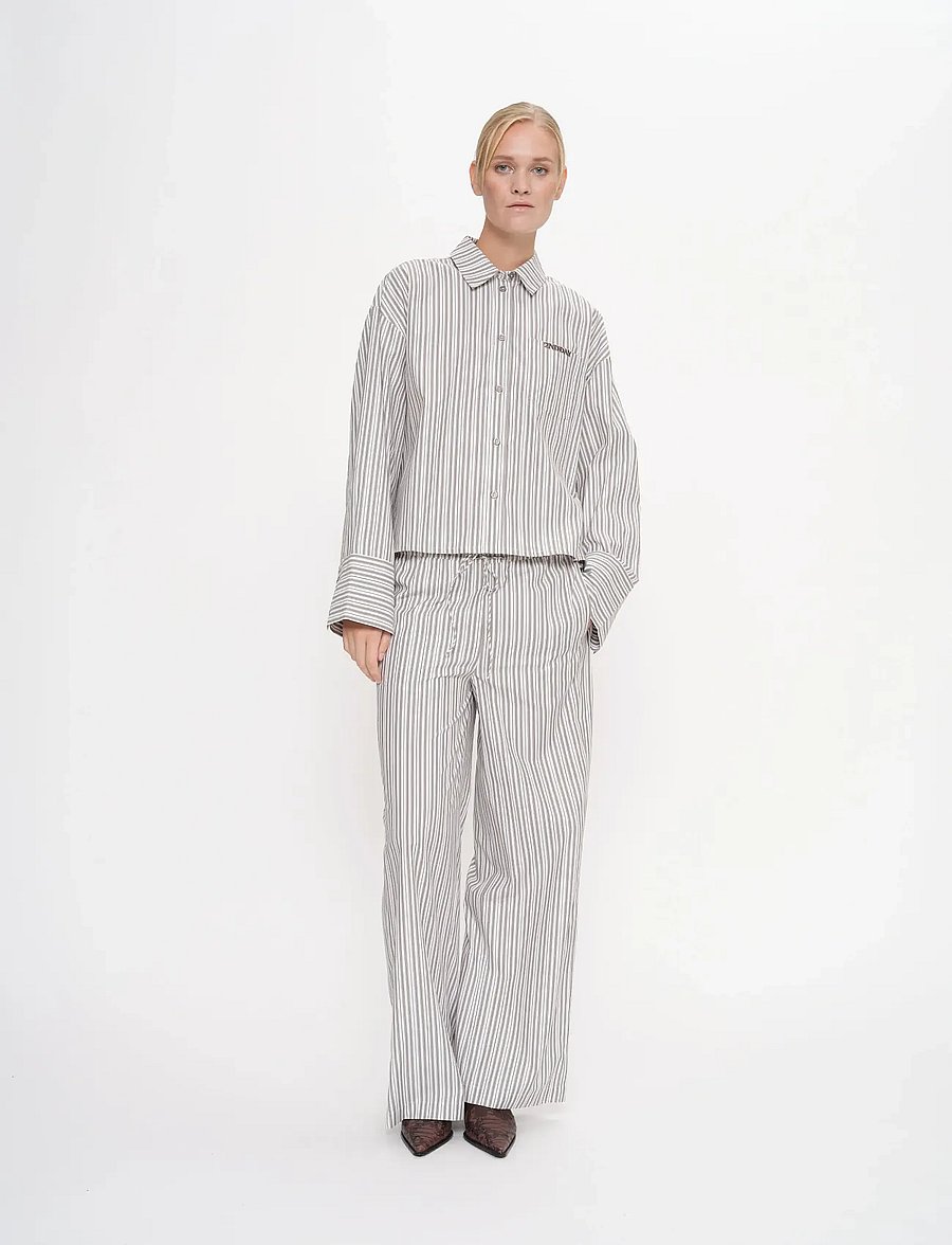 2NDDAY - 2ND Clarin - Cotton Stripes - langærmede skjorter - 420147 walnut stripe - 5