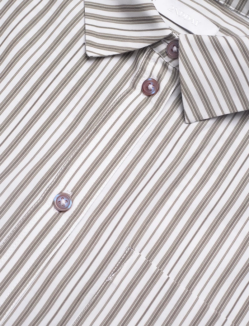 2NDDAY - 2ND Clarin - Cotton Stripes - langærmede skjorter - 420147 walnut stripe - 2