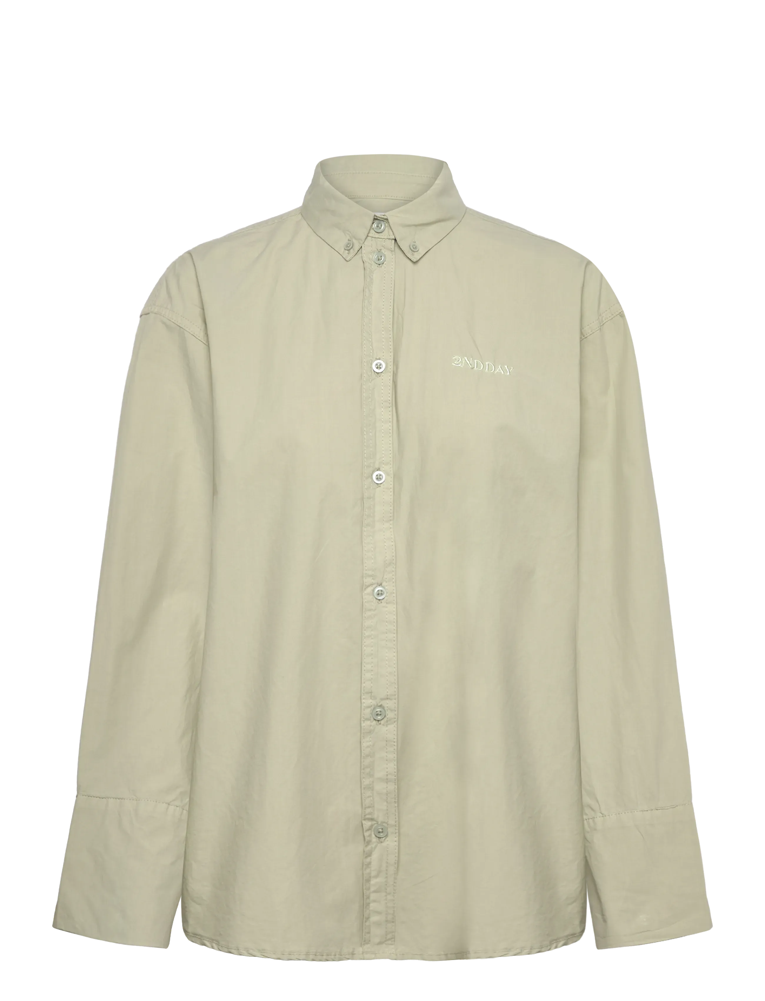 2NDDAY 2Nd Clarome - Fine Crispy Poplin, 44, Green, Skjorter > Langærmede, Dame