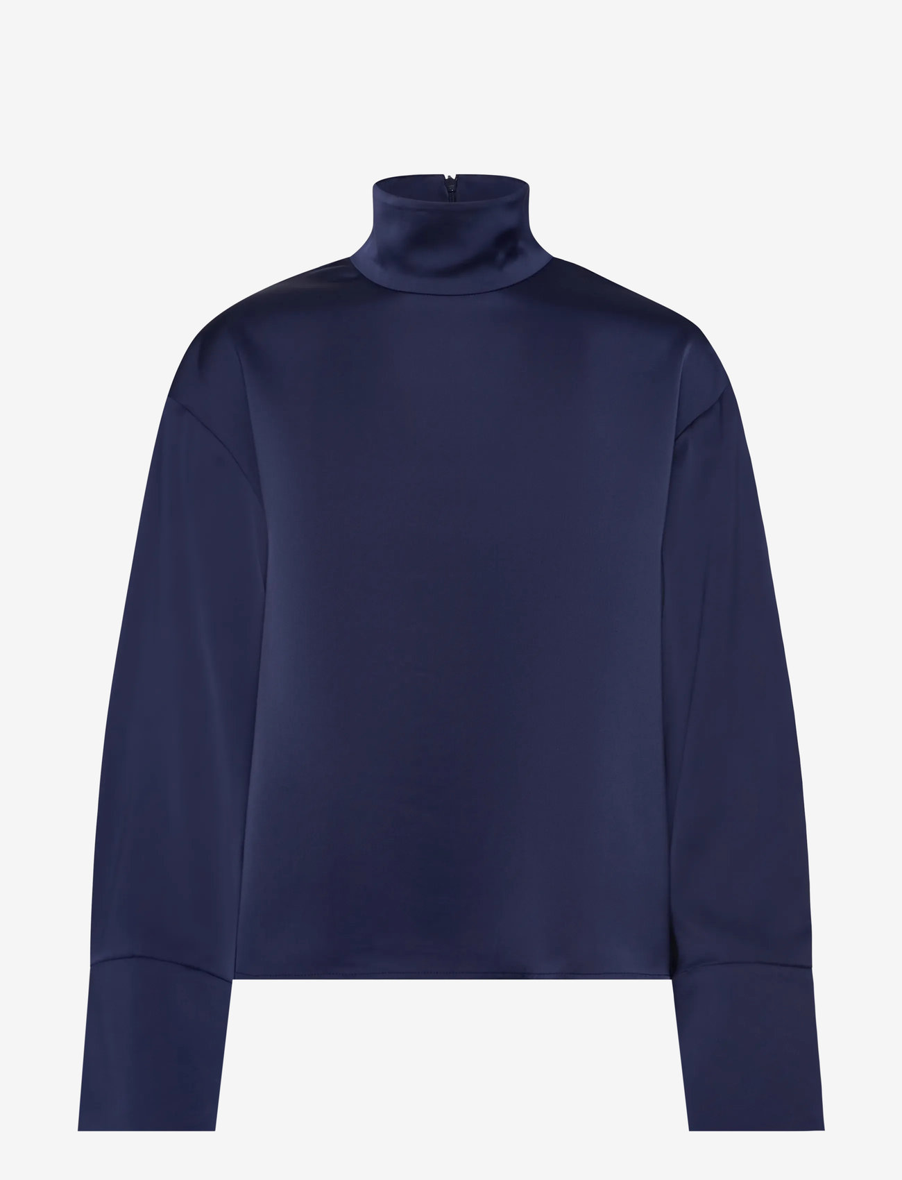 2NDDAY - 2ND Francisca - Heavy Satin - langærmede bluser - 193933 medieval blue - 0