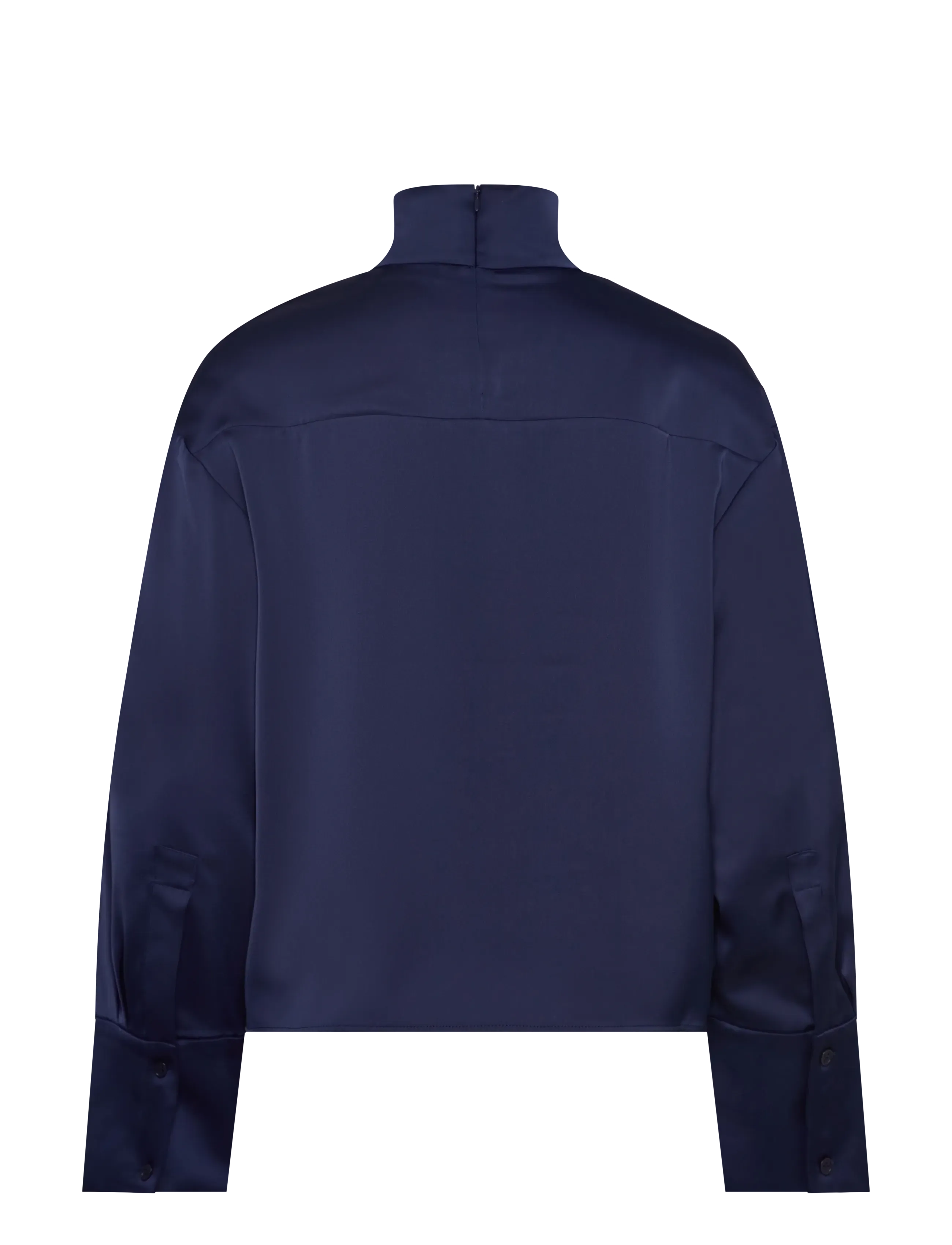 2NDDAY - 2ND Francisca - Heavy Satin - långärmade blusar - 193933 medieval blue - 1