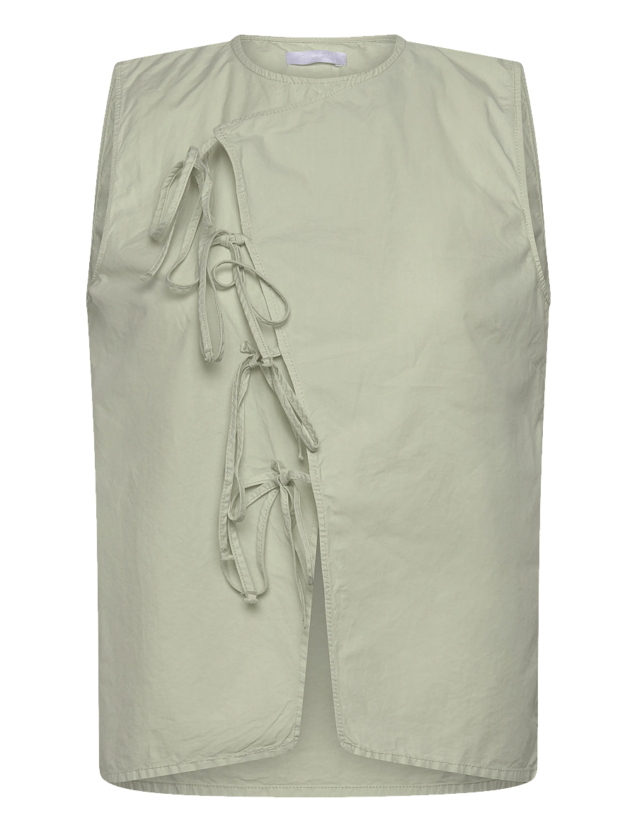 2NDDAY - 2ND Adrianas - Fine Crispy Poplin - Ärmellose blusen - 136106 green tint - 0