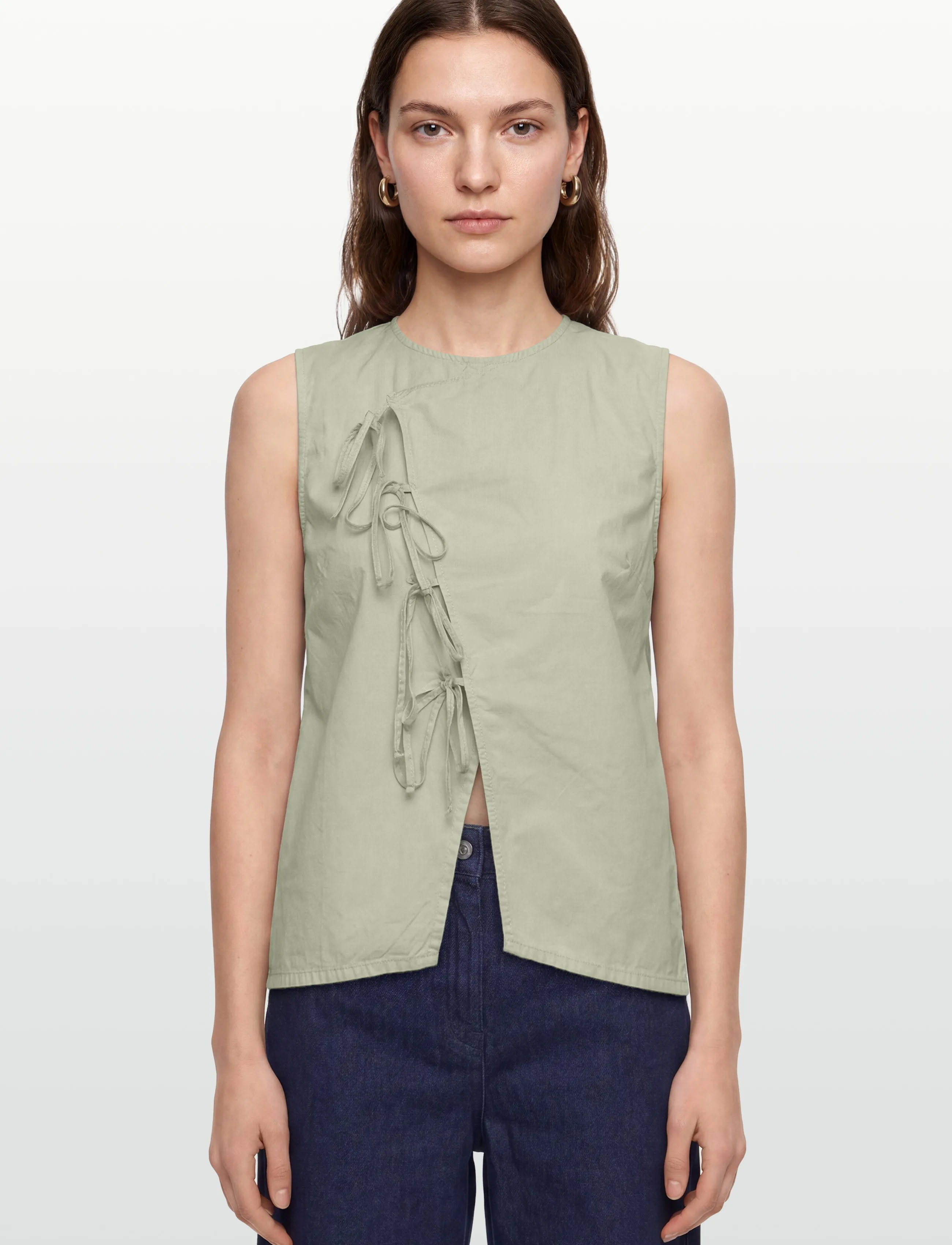 2NDDAY - 2ND Adrianas - Fine Crispy Poplin - varrukateta pluusid - 136106 green tint - 3