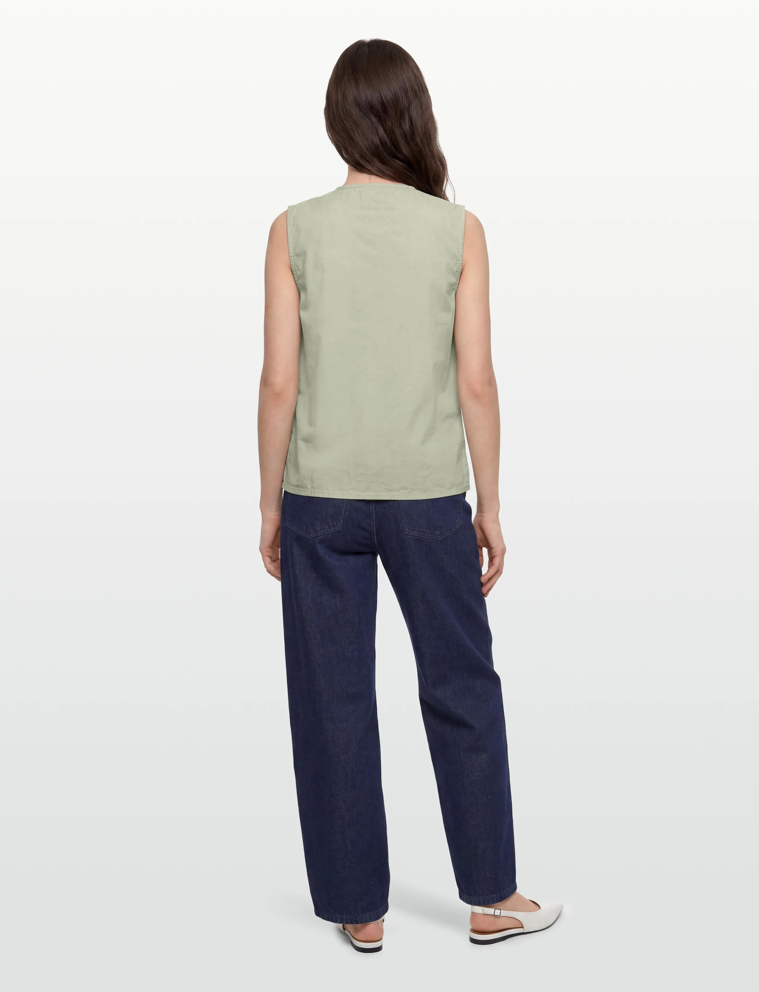 2NDDAY - 2ND Adrianas - Fine Crispy Poplin - varrukateta pluusid - 136106 green tint - 4