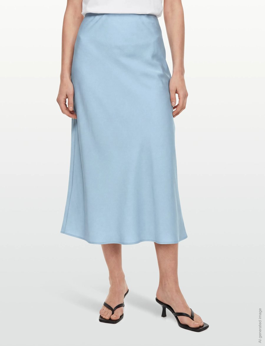2NDDAY - 2ND Clea - Fluid Twill - satinröcke - 04038 powder blue - 3